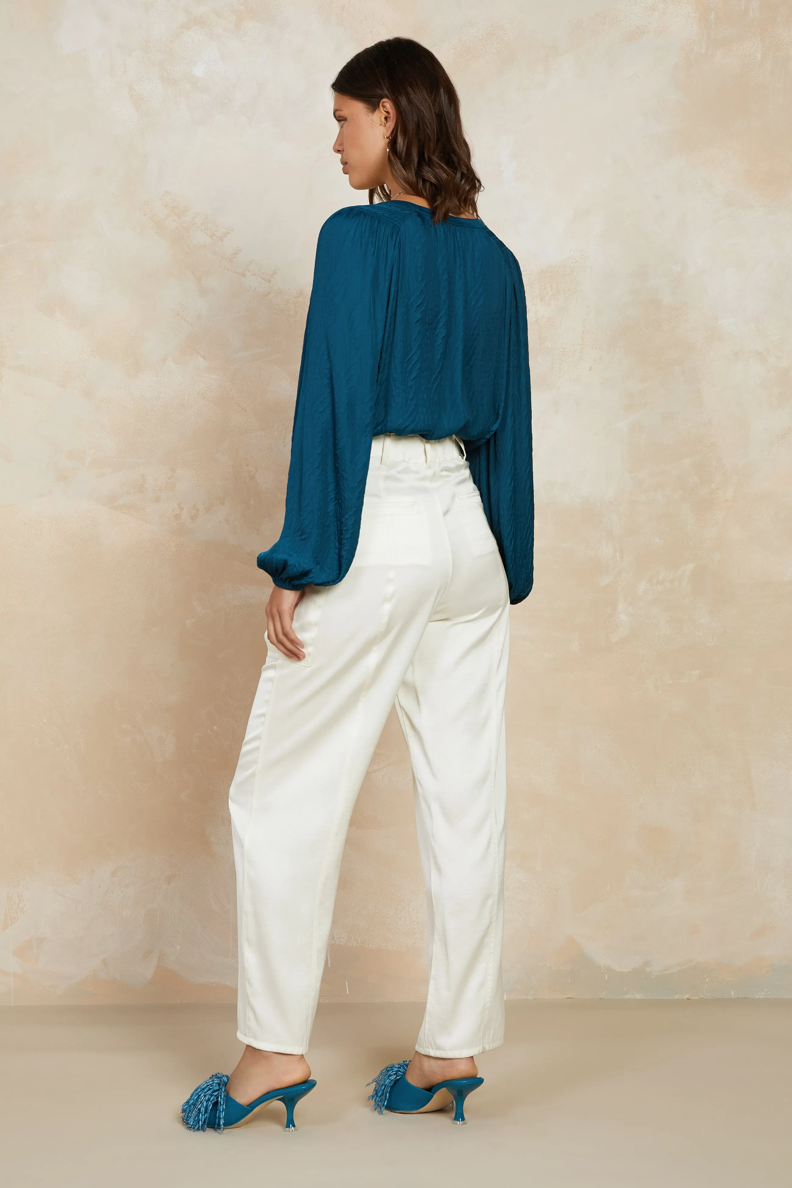Satin Straight Leg Pants sold by Current Air product image thumbnail 3