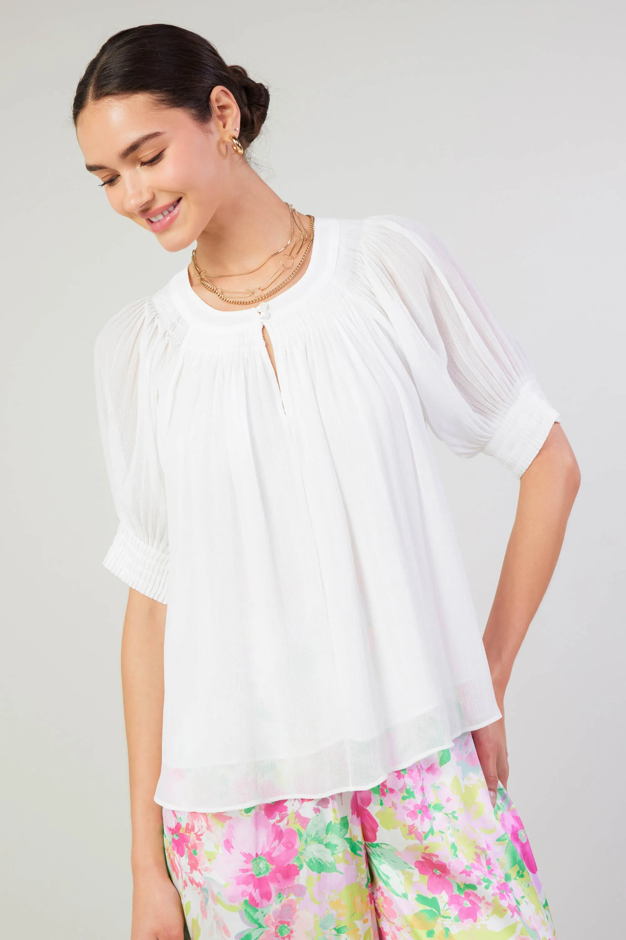 Pleated Cuff Blouse sold by Current Air product image thumbnail 2