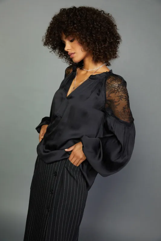 Peekaboo Lace Blouse sold by Current Air