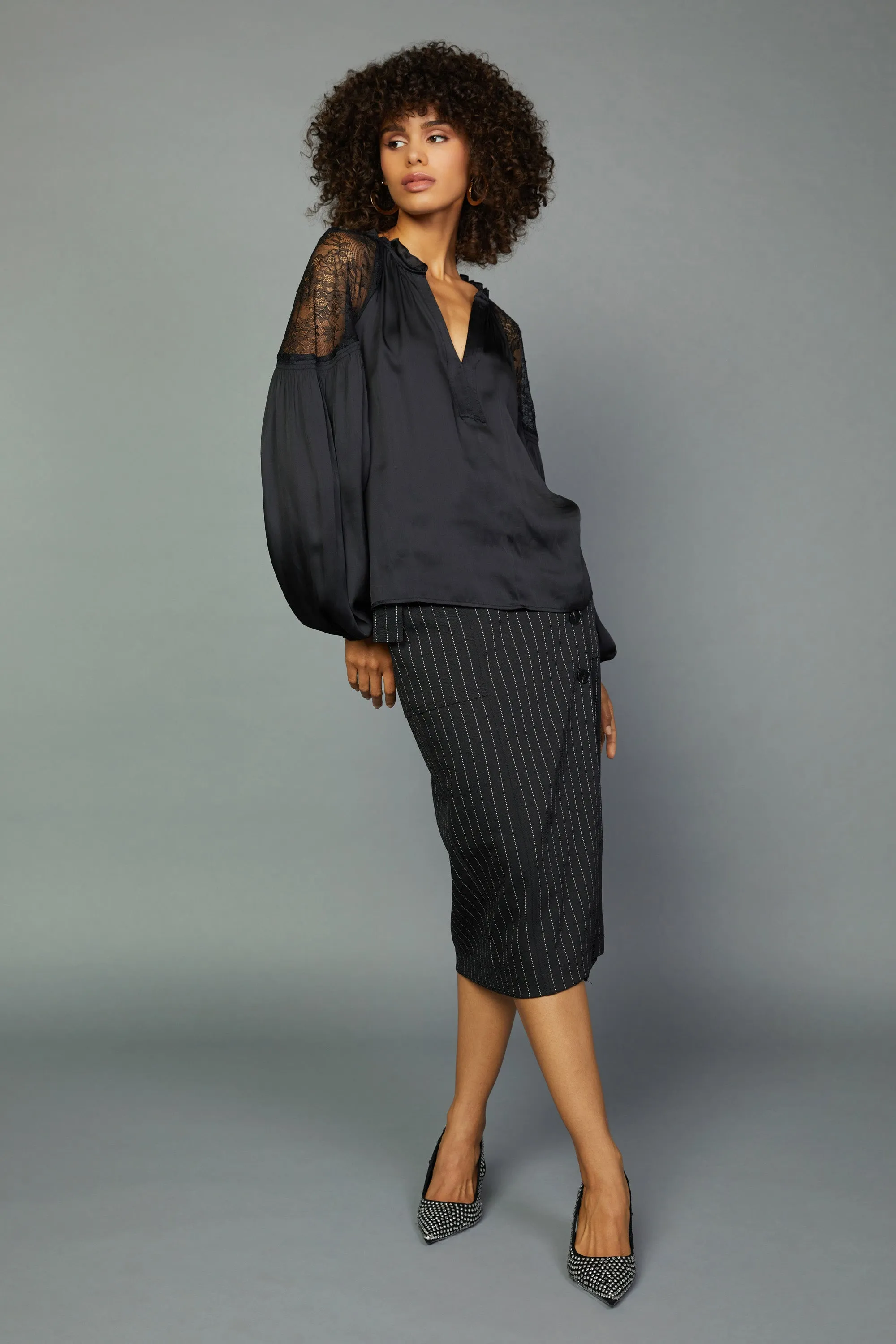 Peekaboo Lace Blouse sold by Current Air product image thumbnail 3