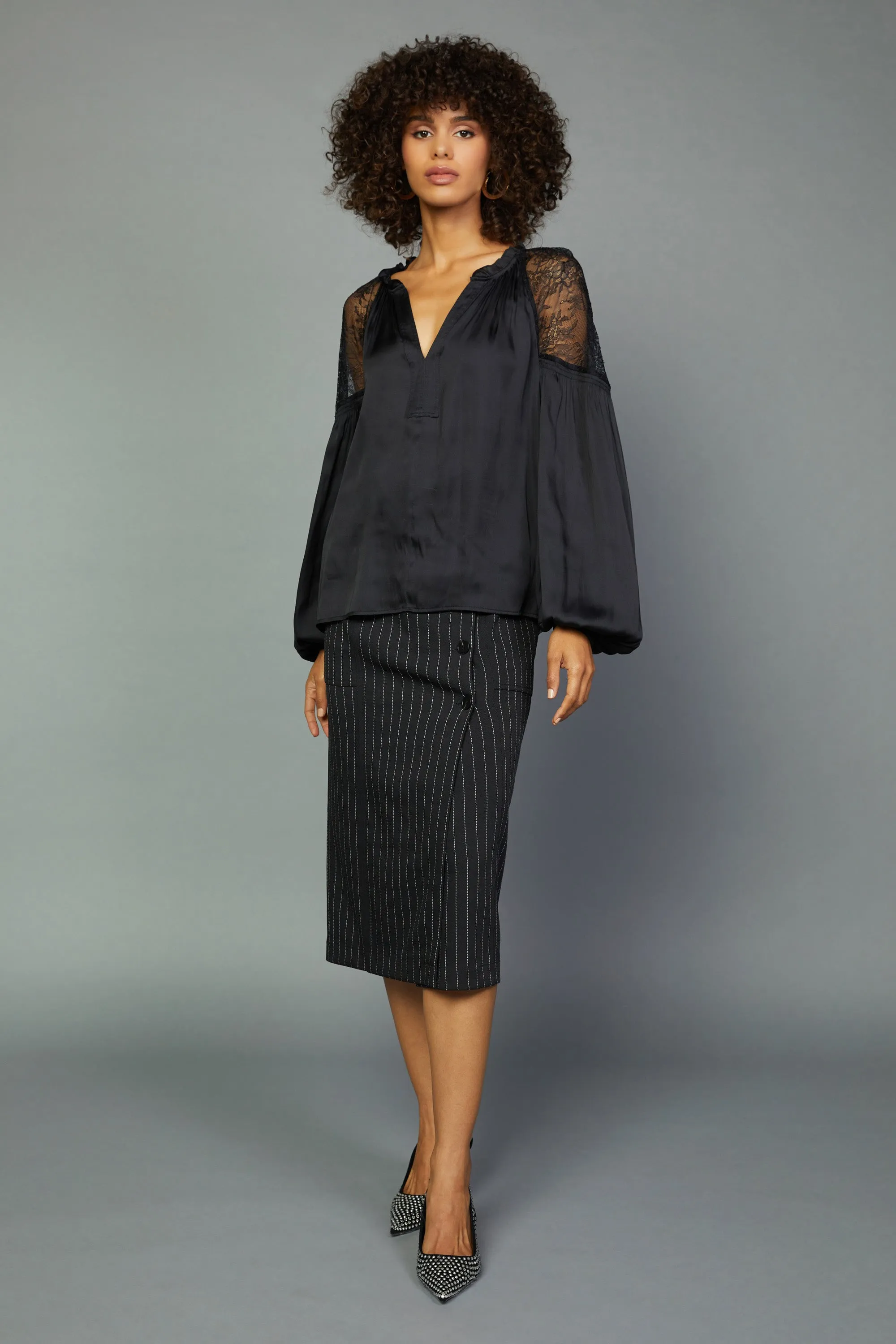 Peekaboo Lace Blouse sold by Current Air product image thumbnail 2