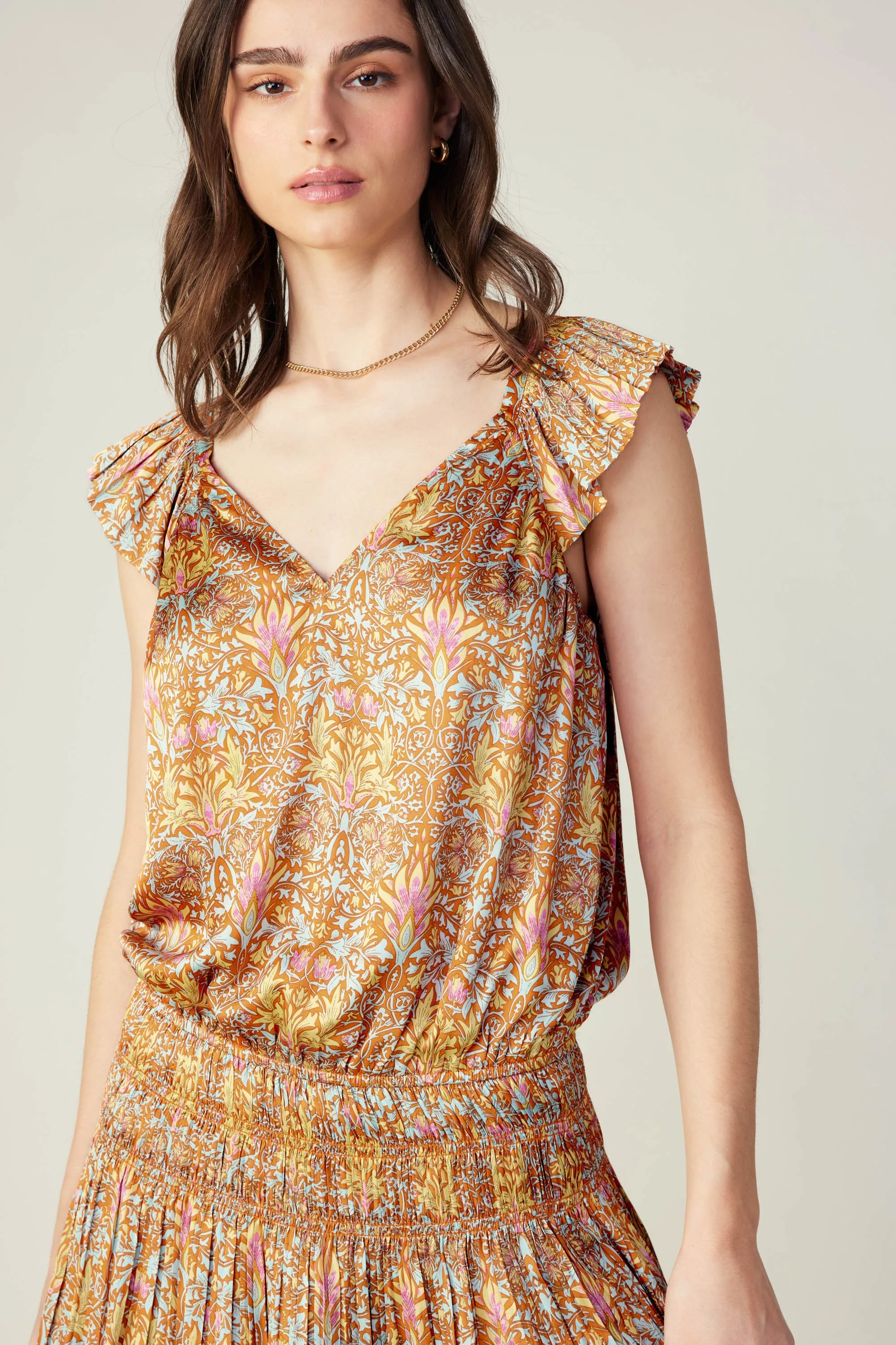 Sweetheart Smocked Mini Dress sold by Current Air product image thumbnail 3