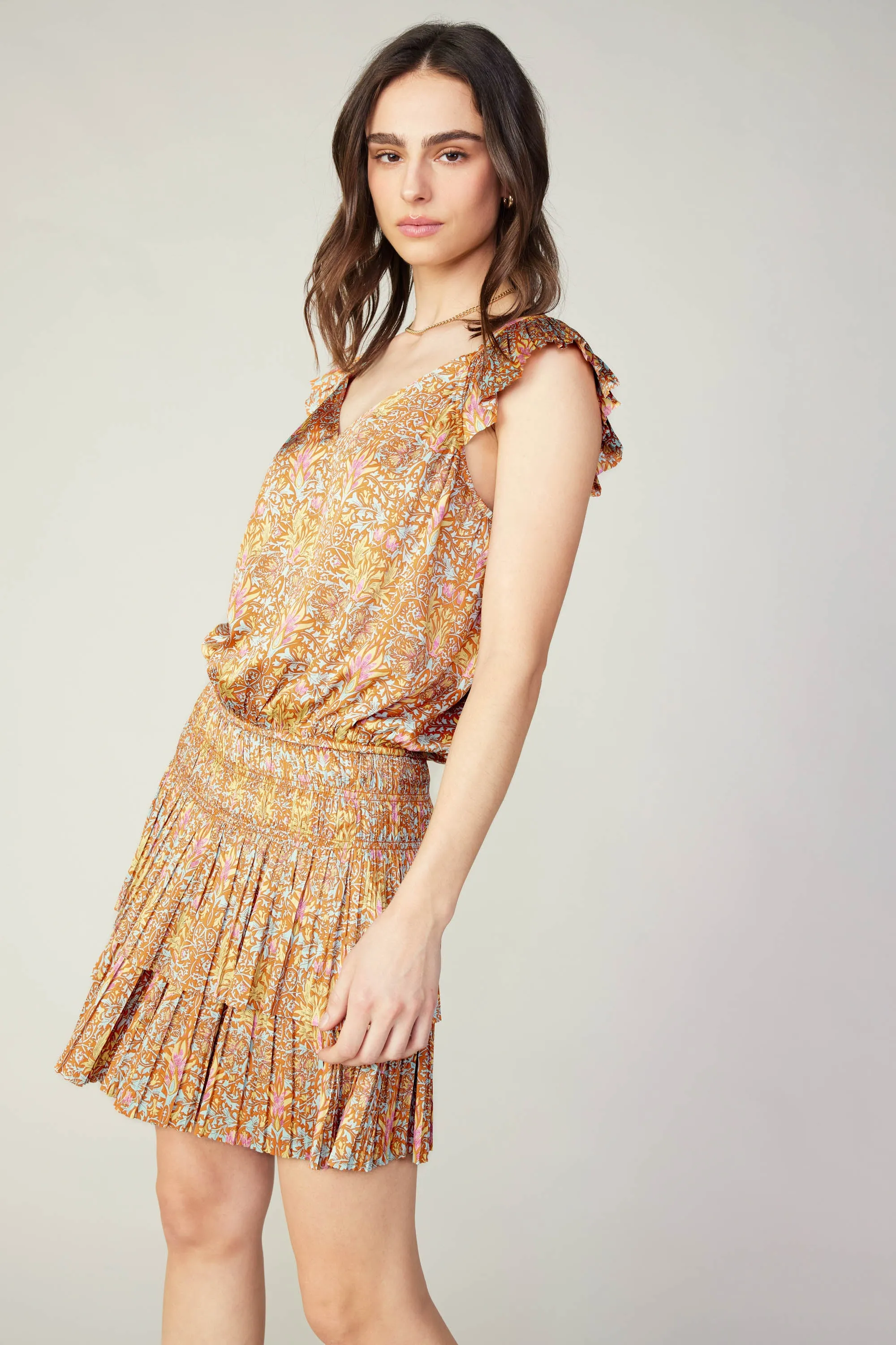 Sweetheart Smocked Mini Dress sold by Current Air product image thumbnail 5