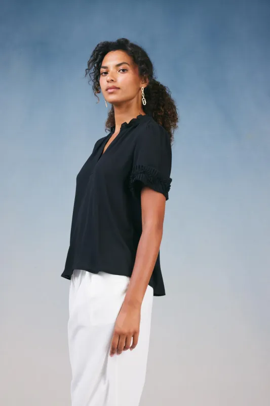 Ruffled Trim Blouse sold by Current Air