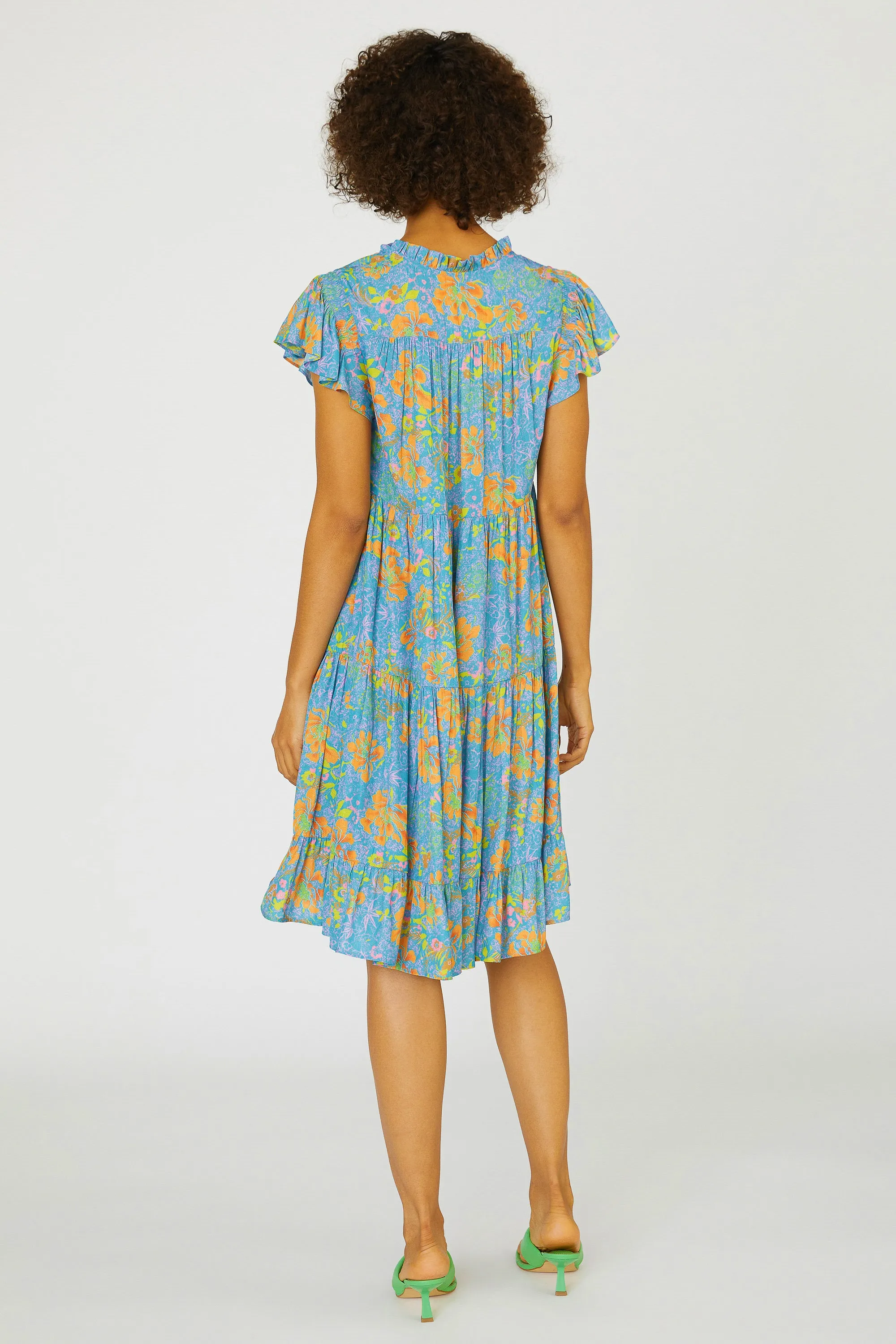 Floral Ruffled Tiered Mini Dress sold by Current Air product image thumbnail 3