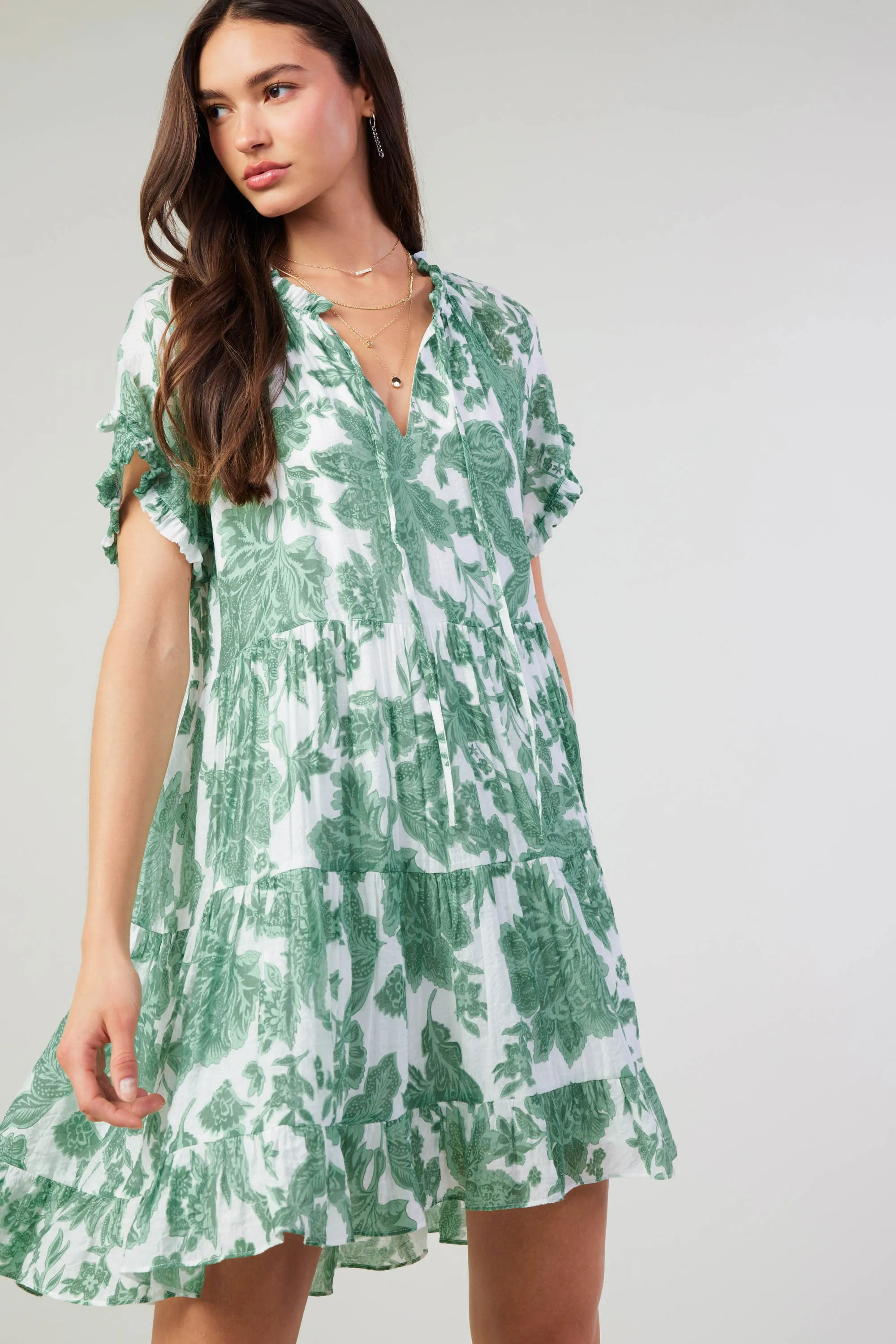 Tulip Jacquard Mini Dress sold by Current Air product image thumbnail 3