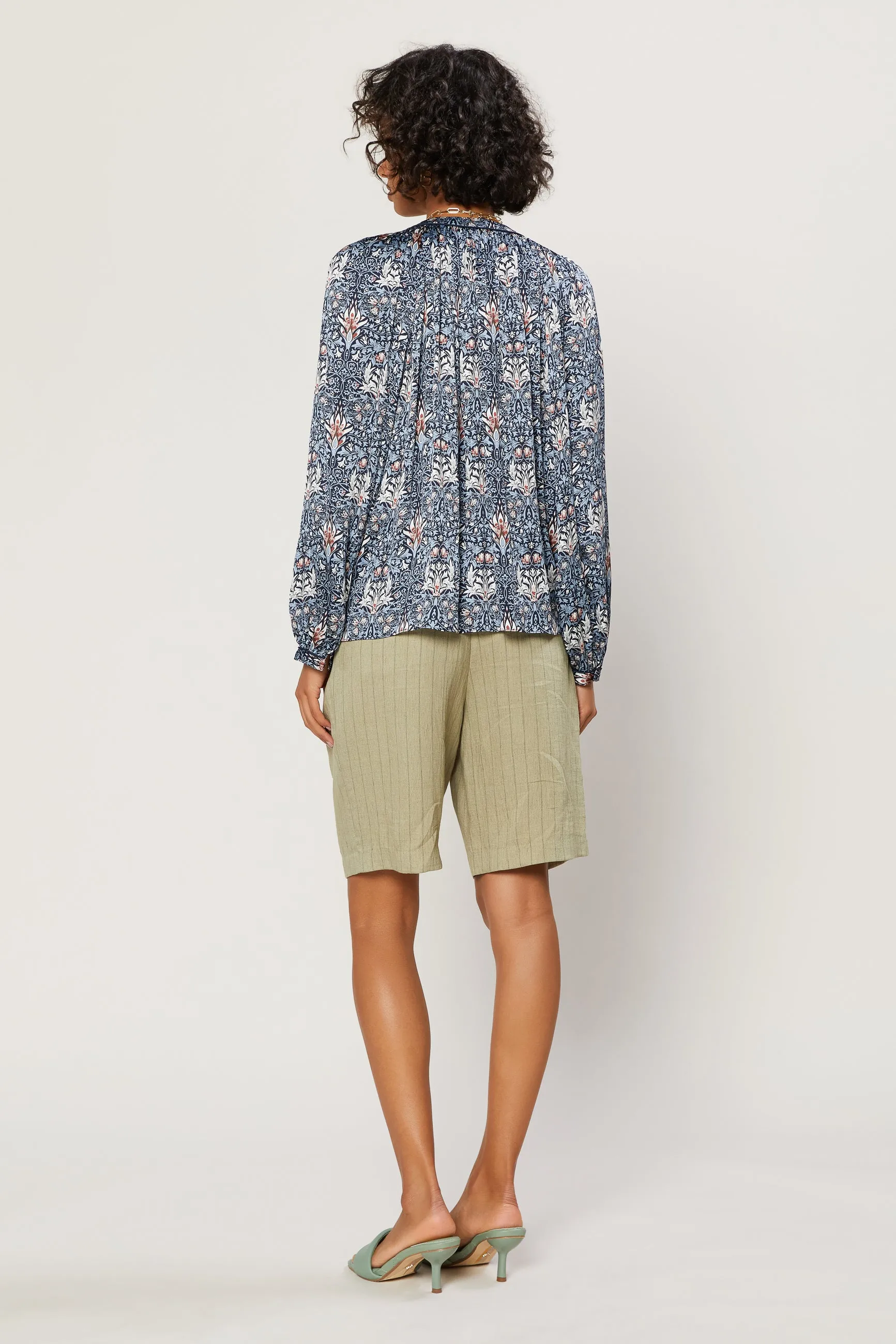 Tile Print Split Neck Top sold by Current Air product image thumbnail 4