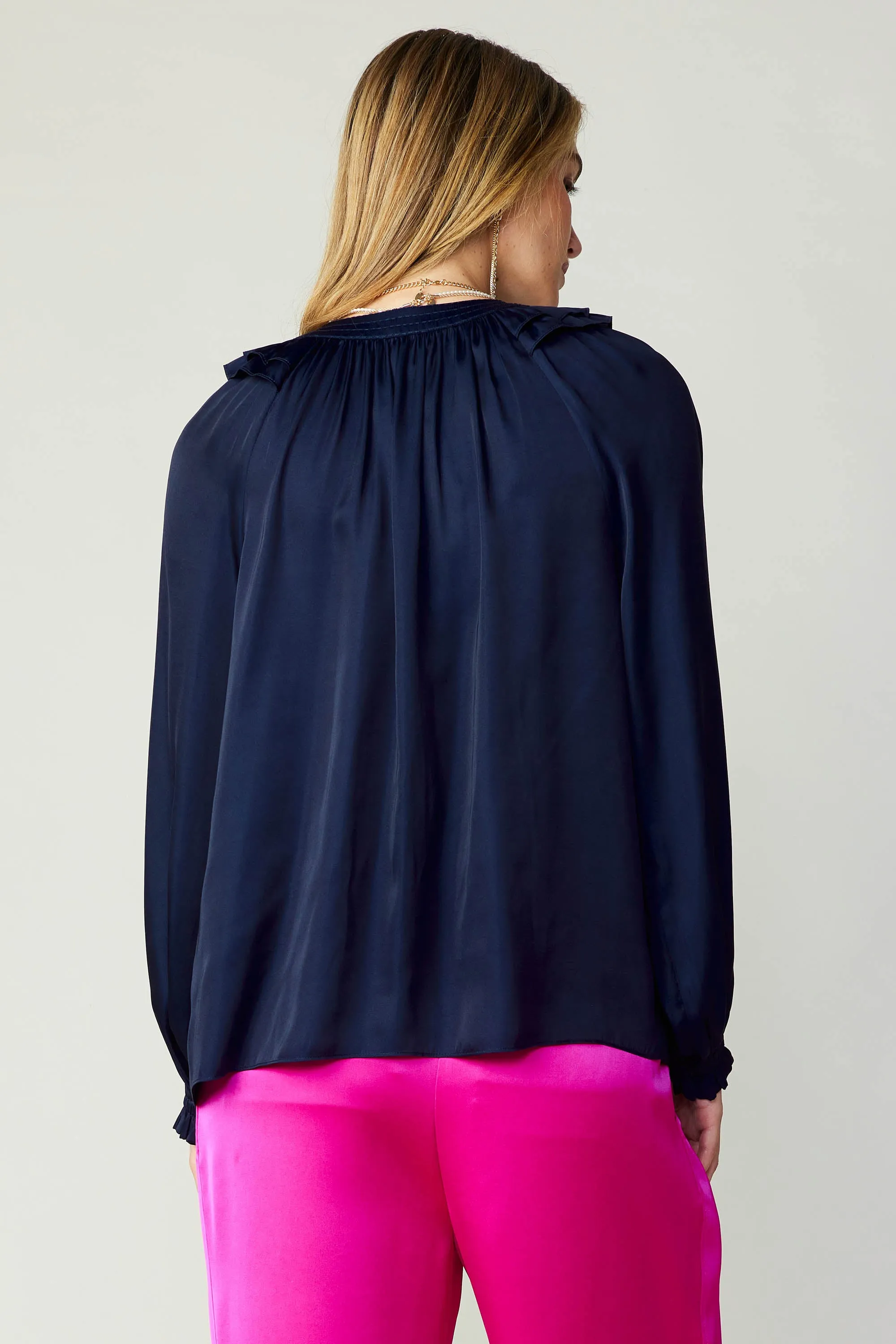 Ruffled Crewneck Blouse sold by Current Air product image thumbnail 4