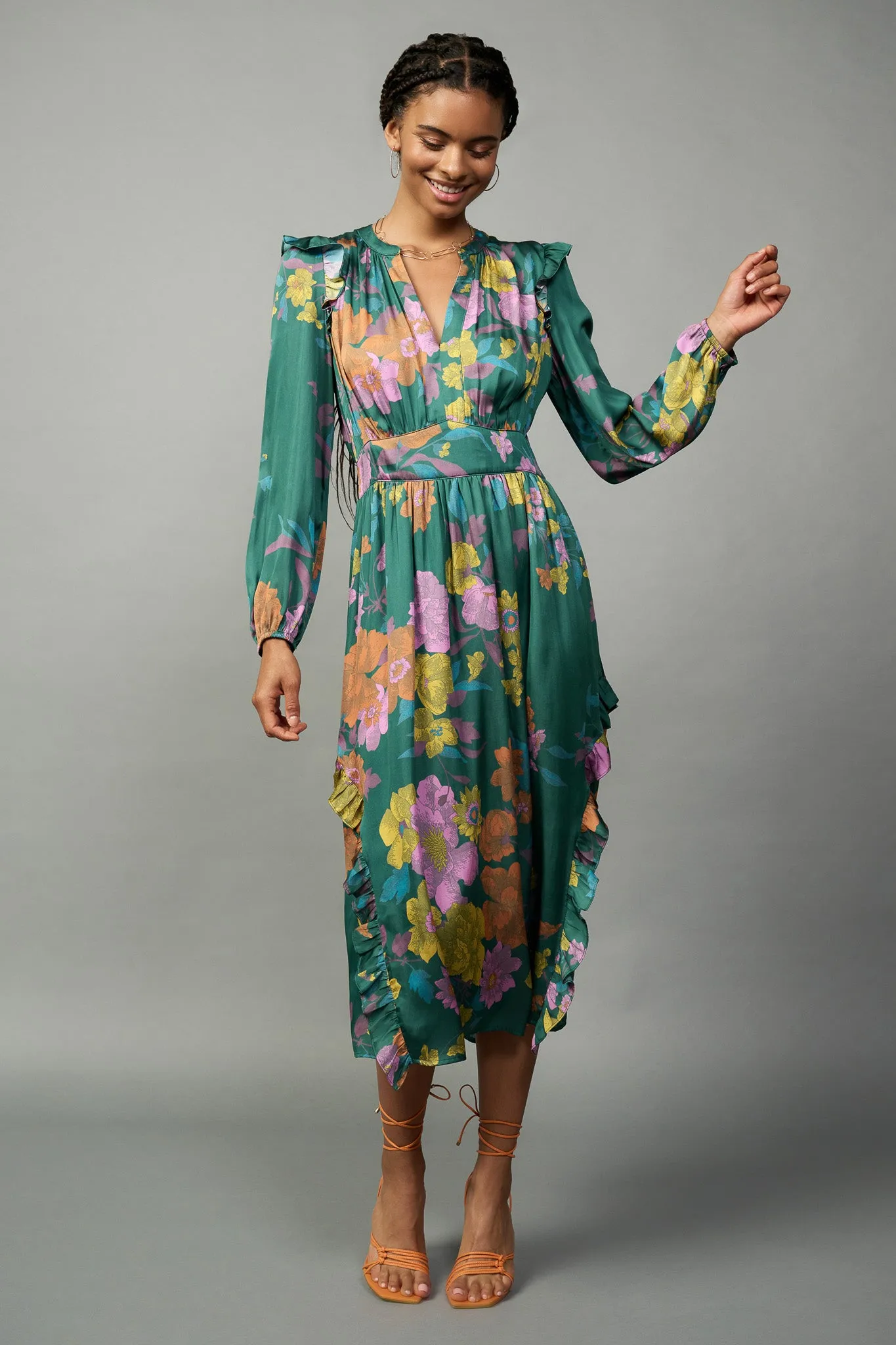 Emmaline Botanical Midi Dress sold by Current Air