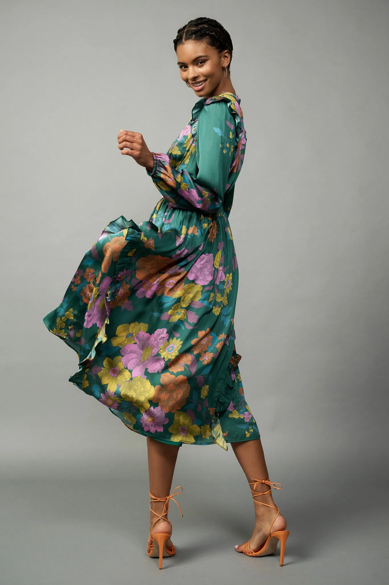Emmaline Botanical Midi Dress sold by Current Air product image thumbnail 3