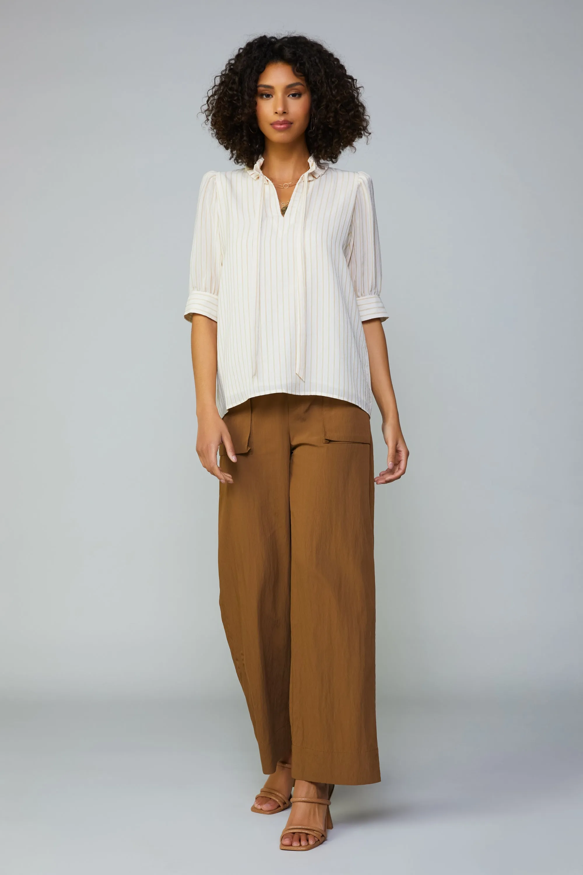 Striped Structured Sleeve Blouse sold by Current Air product image thumbnail 4