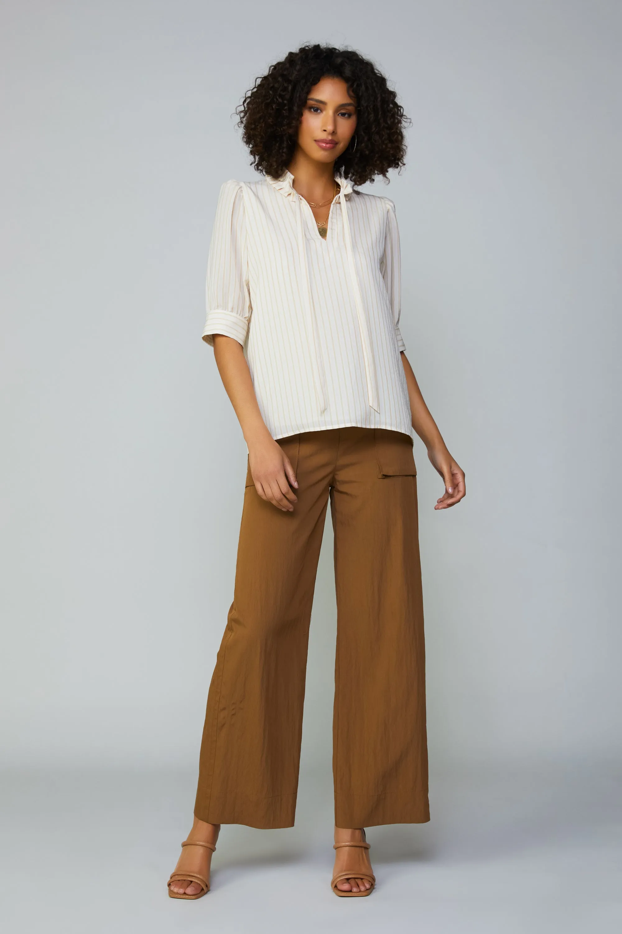 Striped Structured Sleeve Blouse sold by Current Air product image thumbnail 3