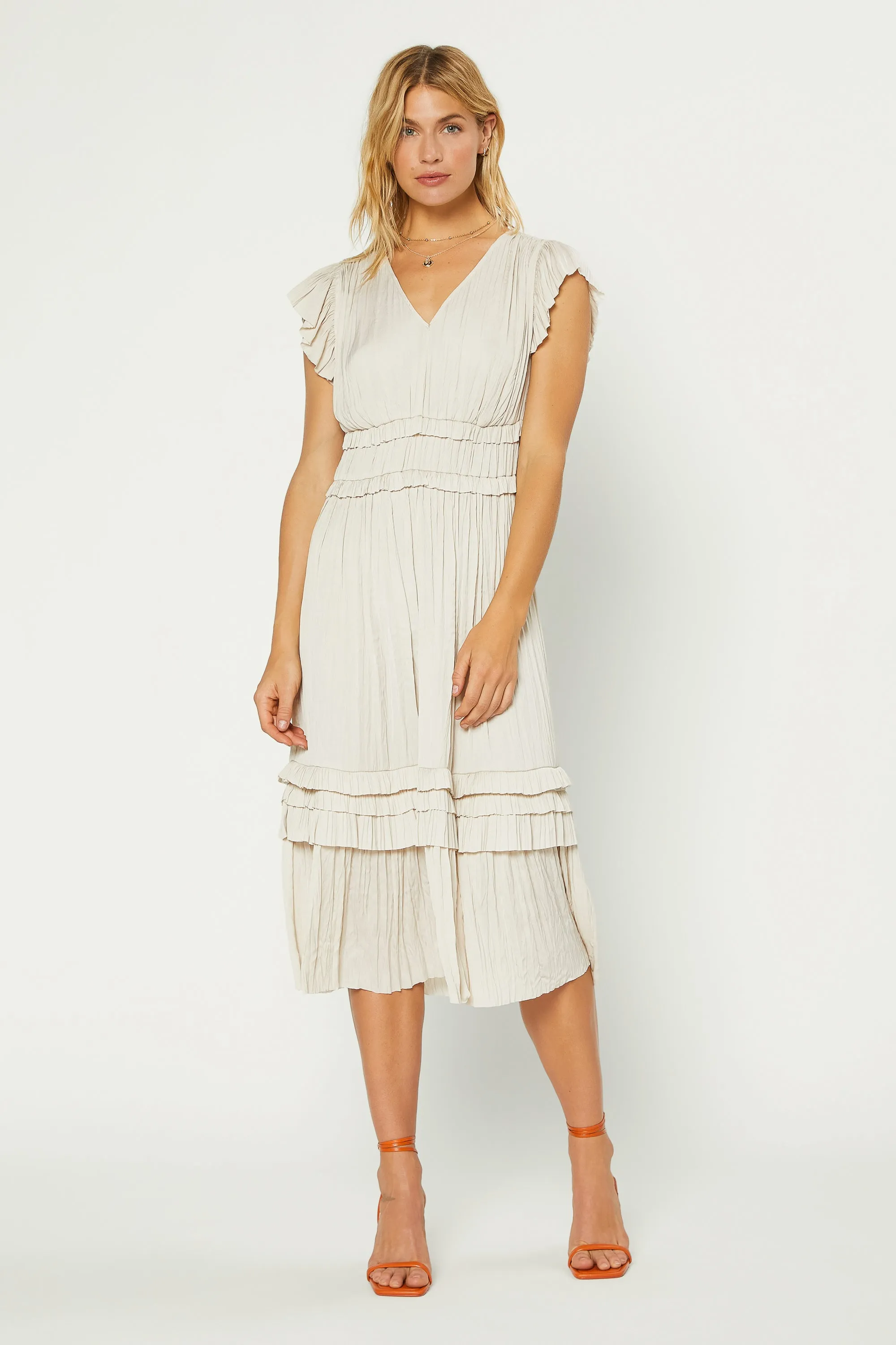 Sereia Pleated Midi Dress sold by Current Air product image thumbnail 4