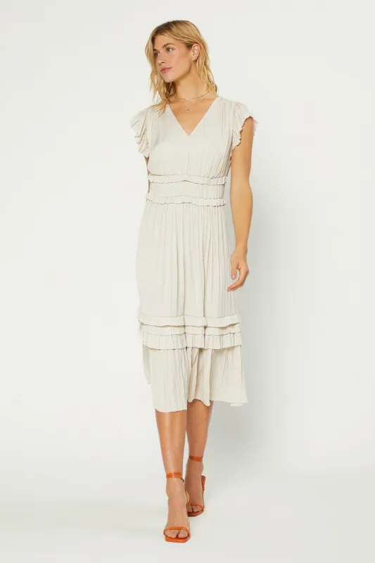 Sereia Pleated Midi Dress sold by Current Air