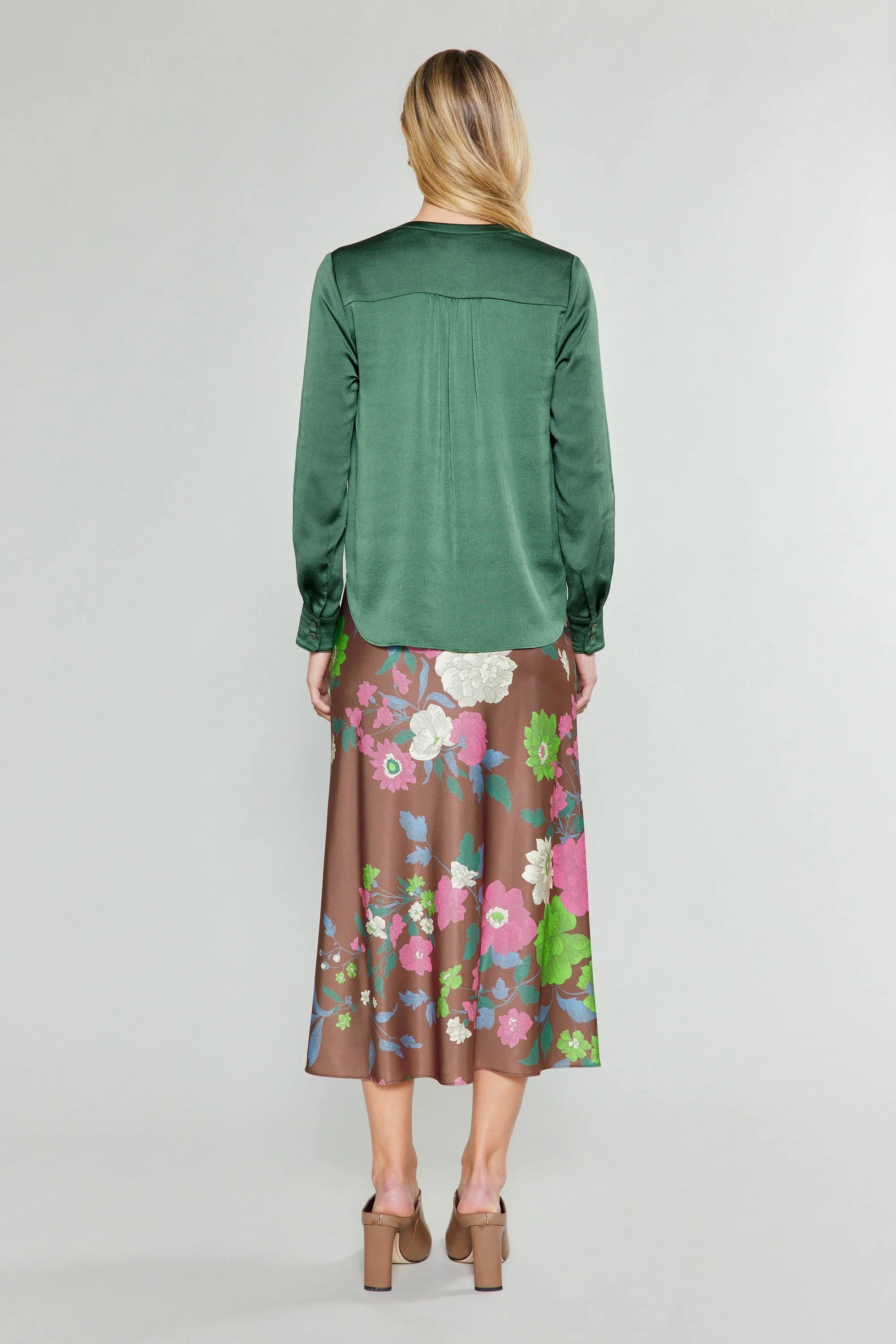 Mandarin Collar Surplice Blouse sold by Current Air product image thumbnail 5