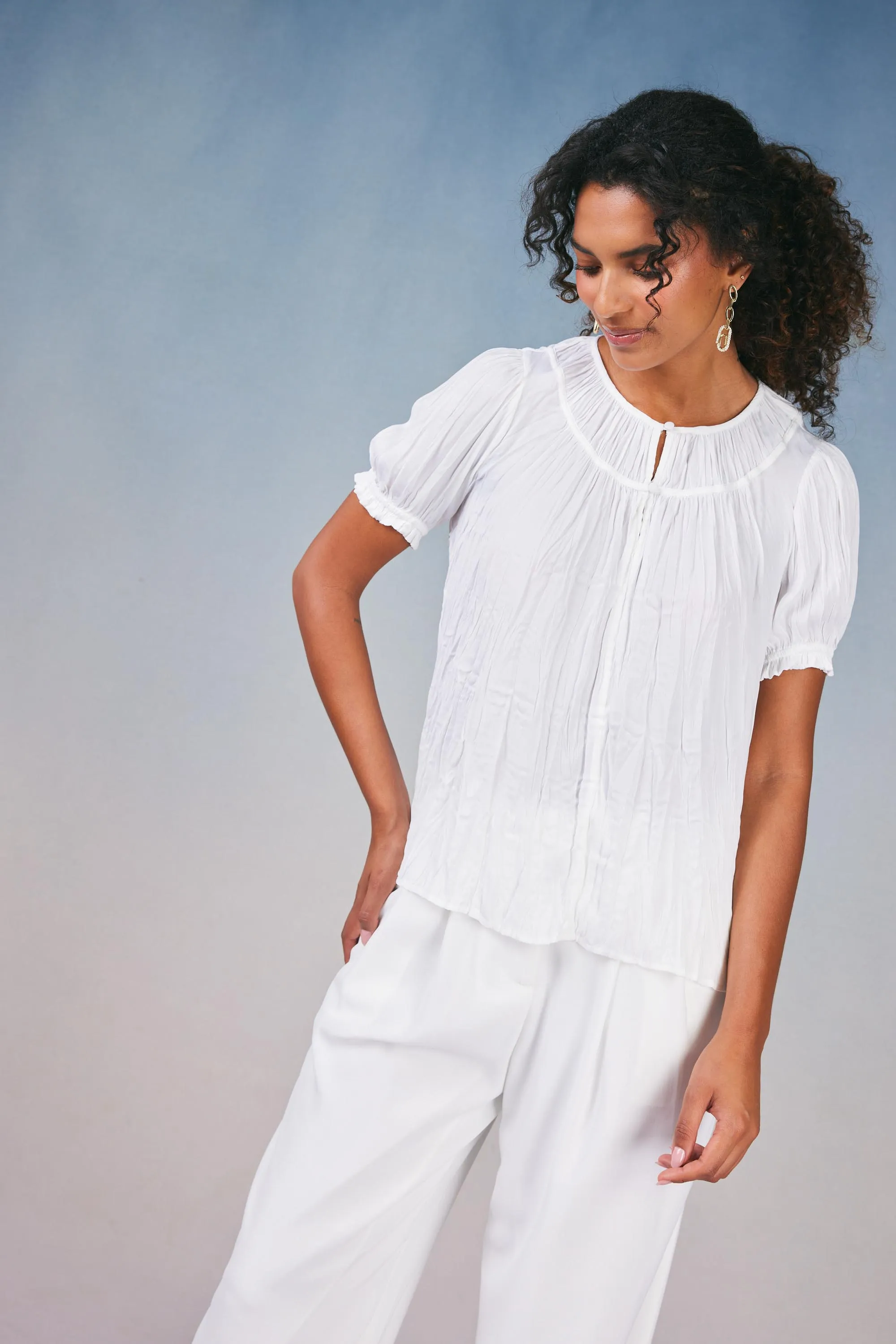 Brooklyn Crinkle Top sold by Current Air product image thumbnail 5