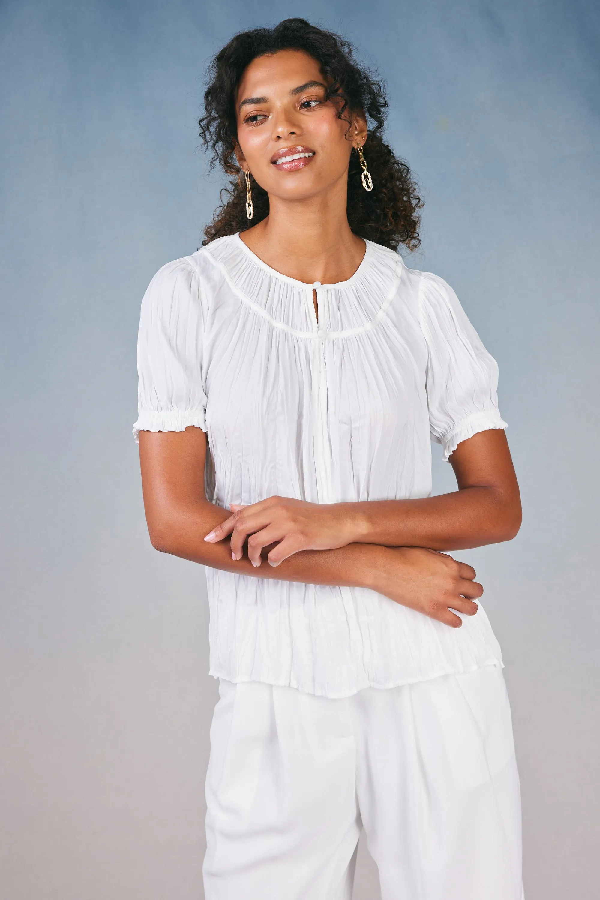 Brooklyn Crinkle Top sold by Current Air product image thumbnail 3