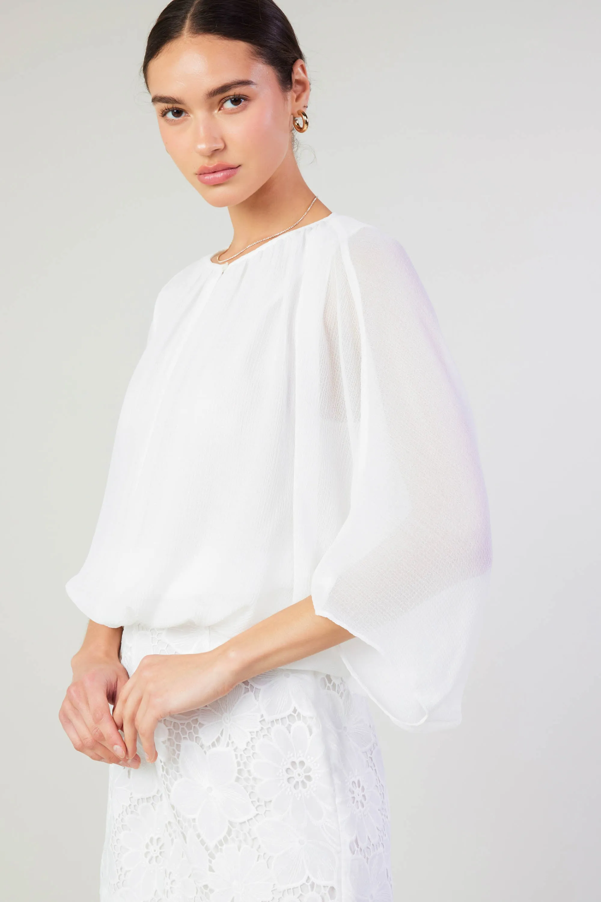 Alessia Dolman Sleeved Blouse sold by Current Air product image thumbnail 2