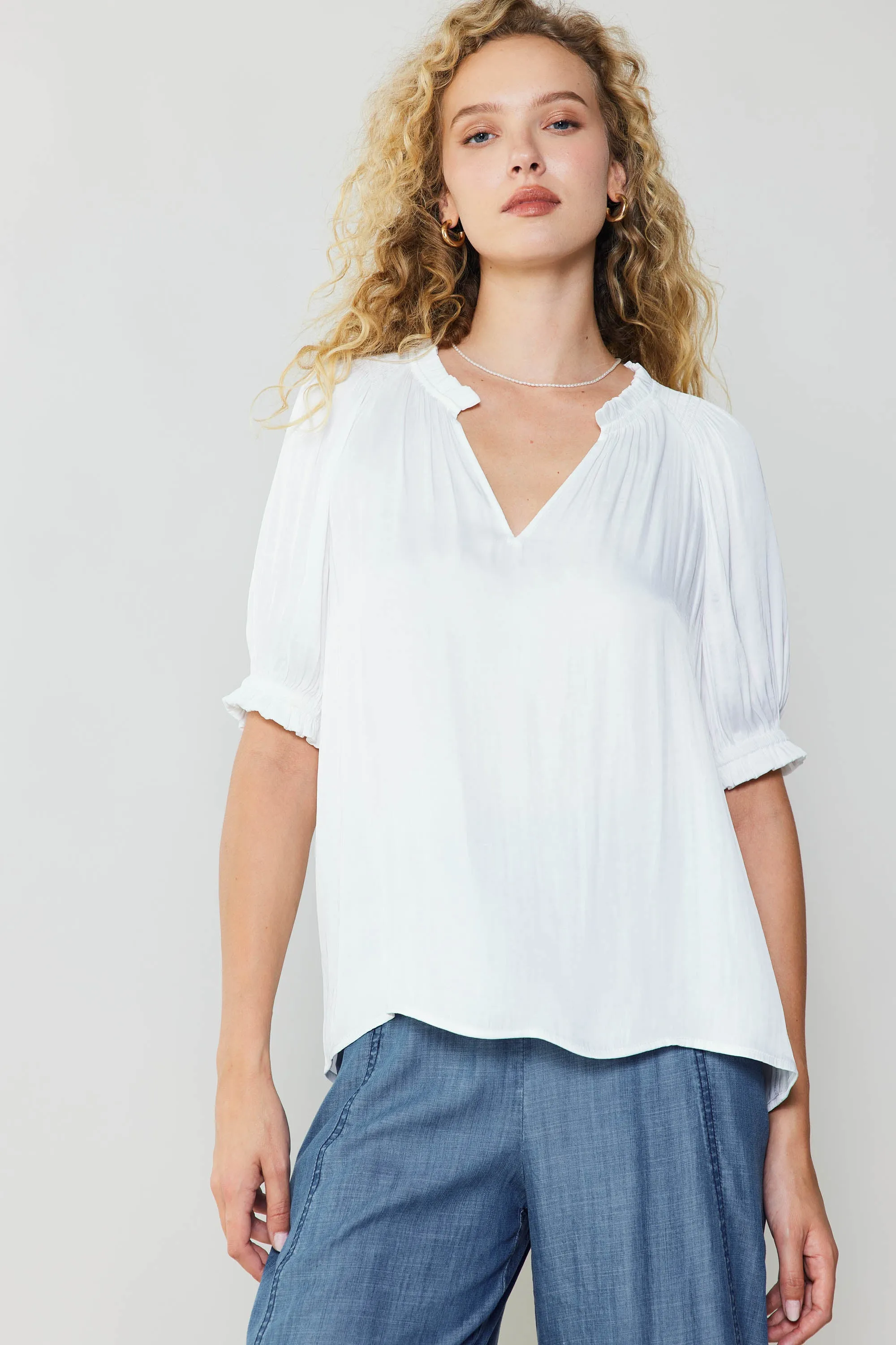 Ruffled Cuff Blouse sold by Current Air product image thumbnail 2