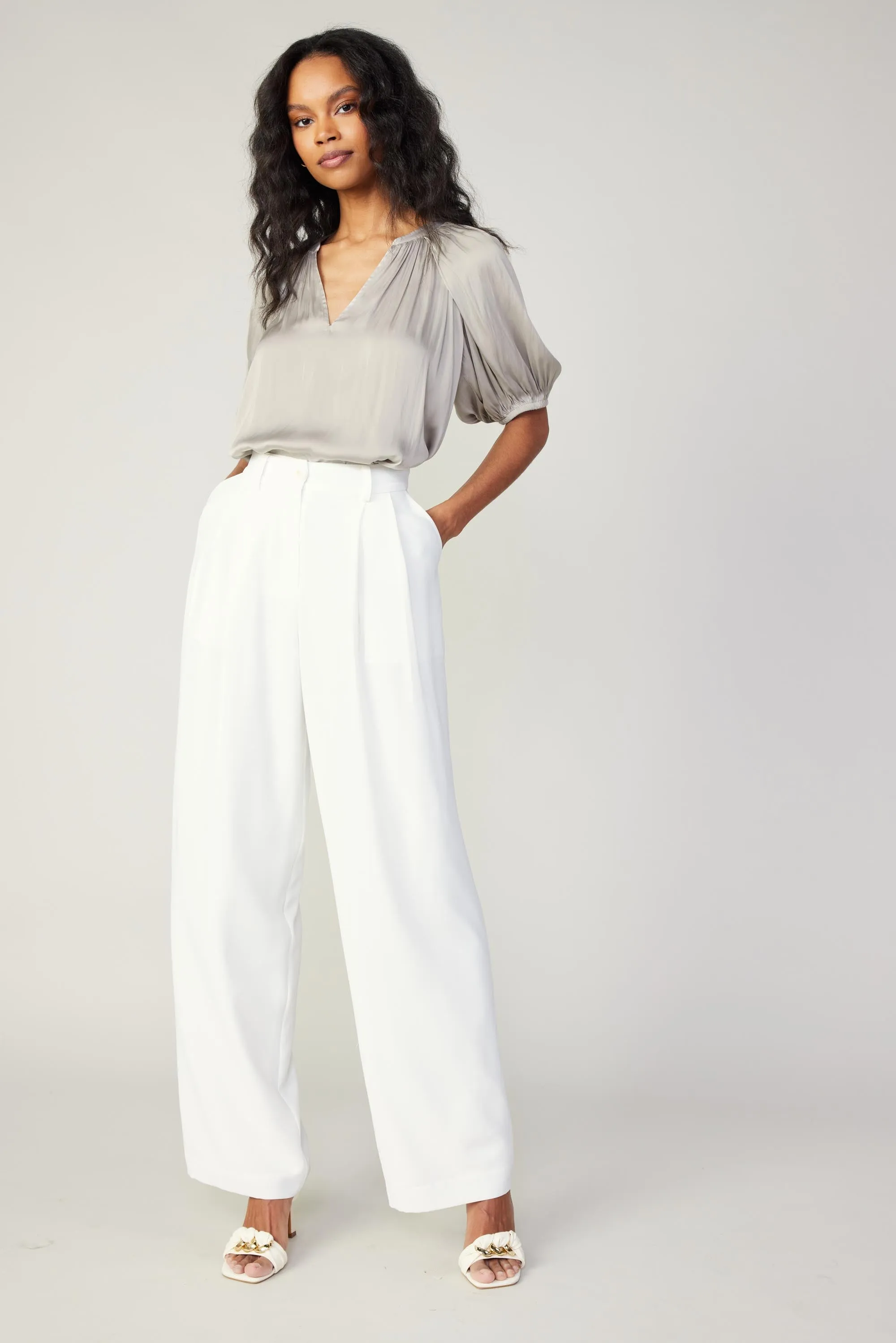 Pleated Wide Leg Pants sold by Current Air