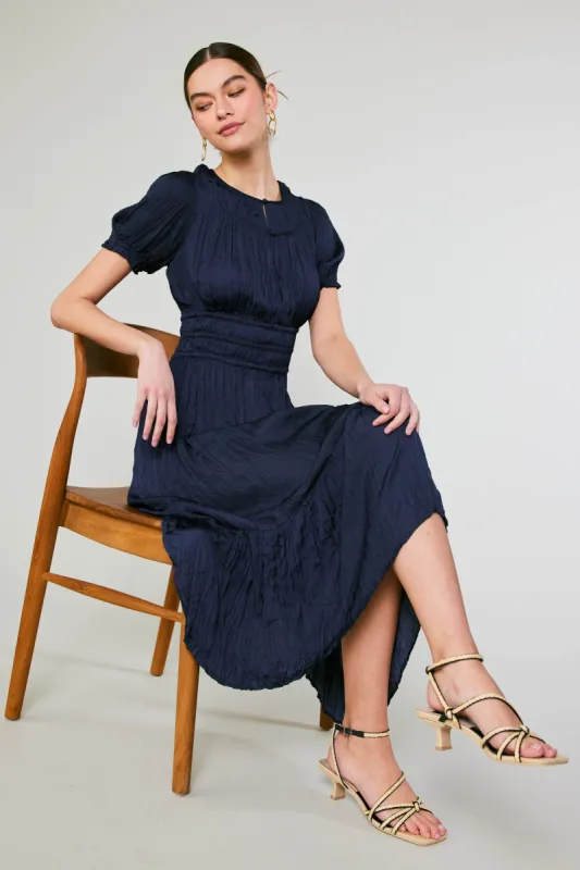 Brooklyn Pleated Midi Dress sold by Current Air
