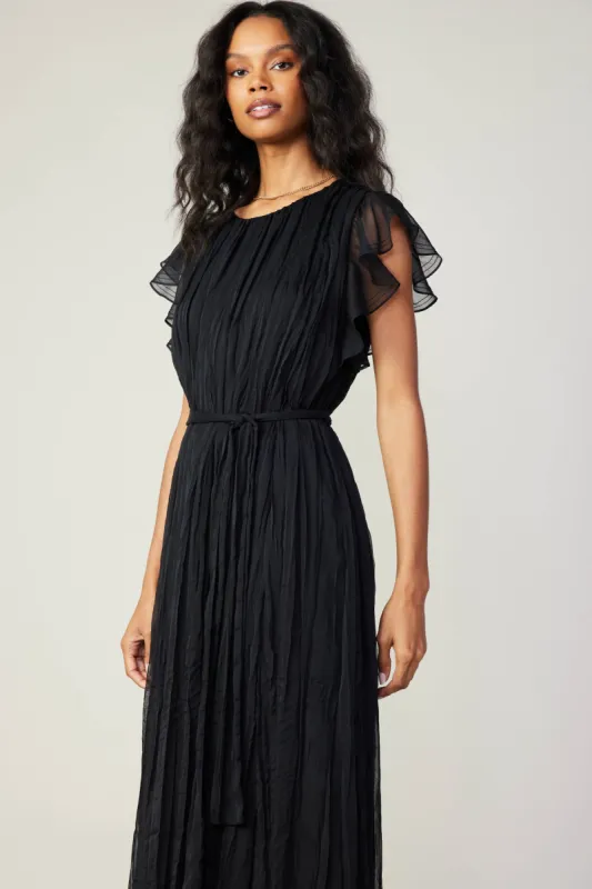 Crinkled Texture Flutter Dress sold by Current Air