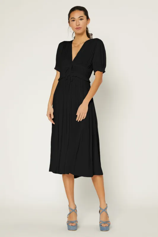 Amelia Pleated Maxi Dress sold by Current Air