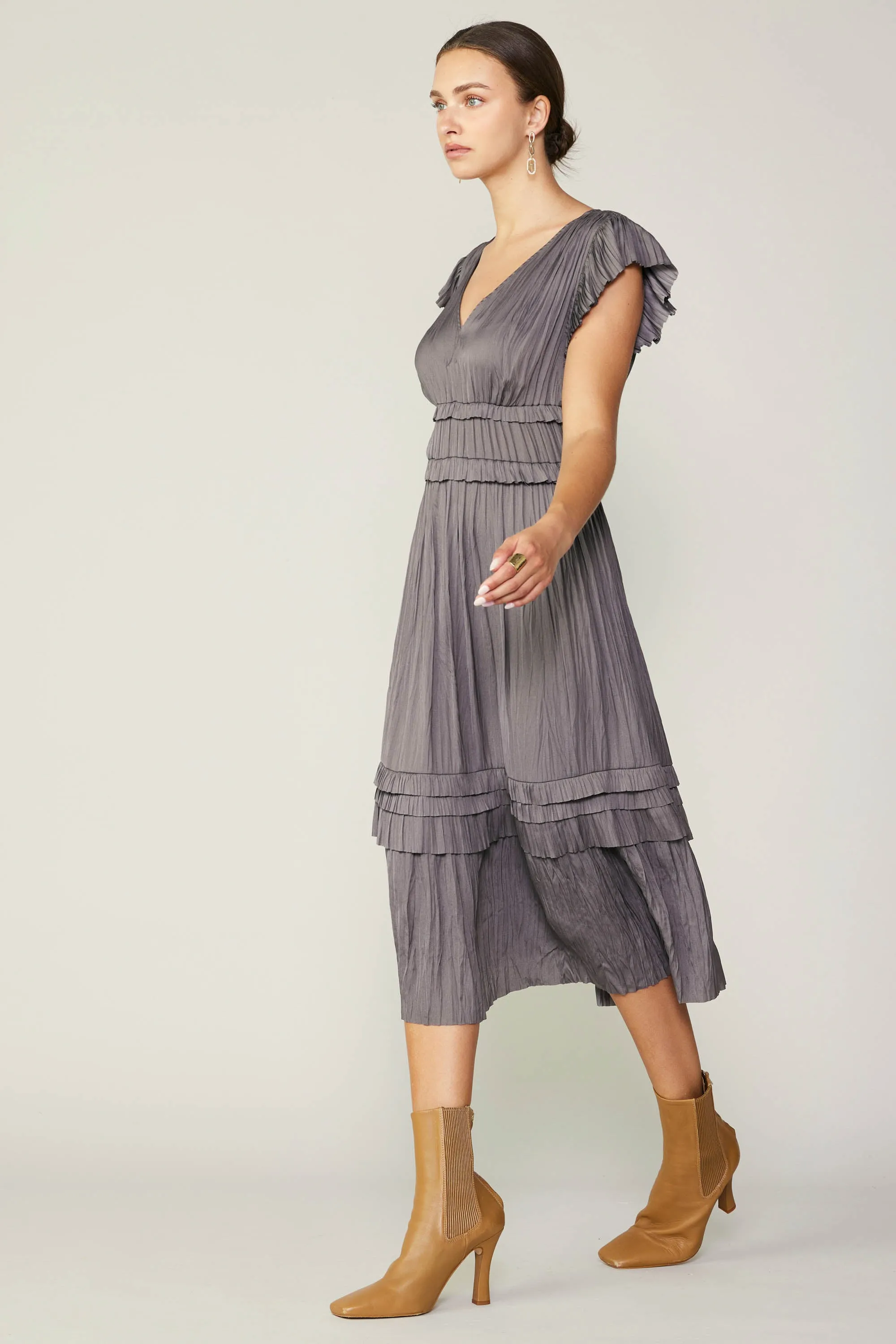 Sereia Pleated Midi Dress sold by Current Air product image thumbnail 3