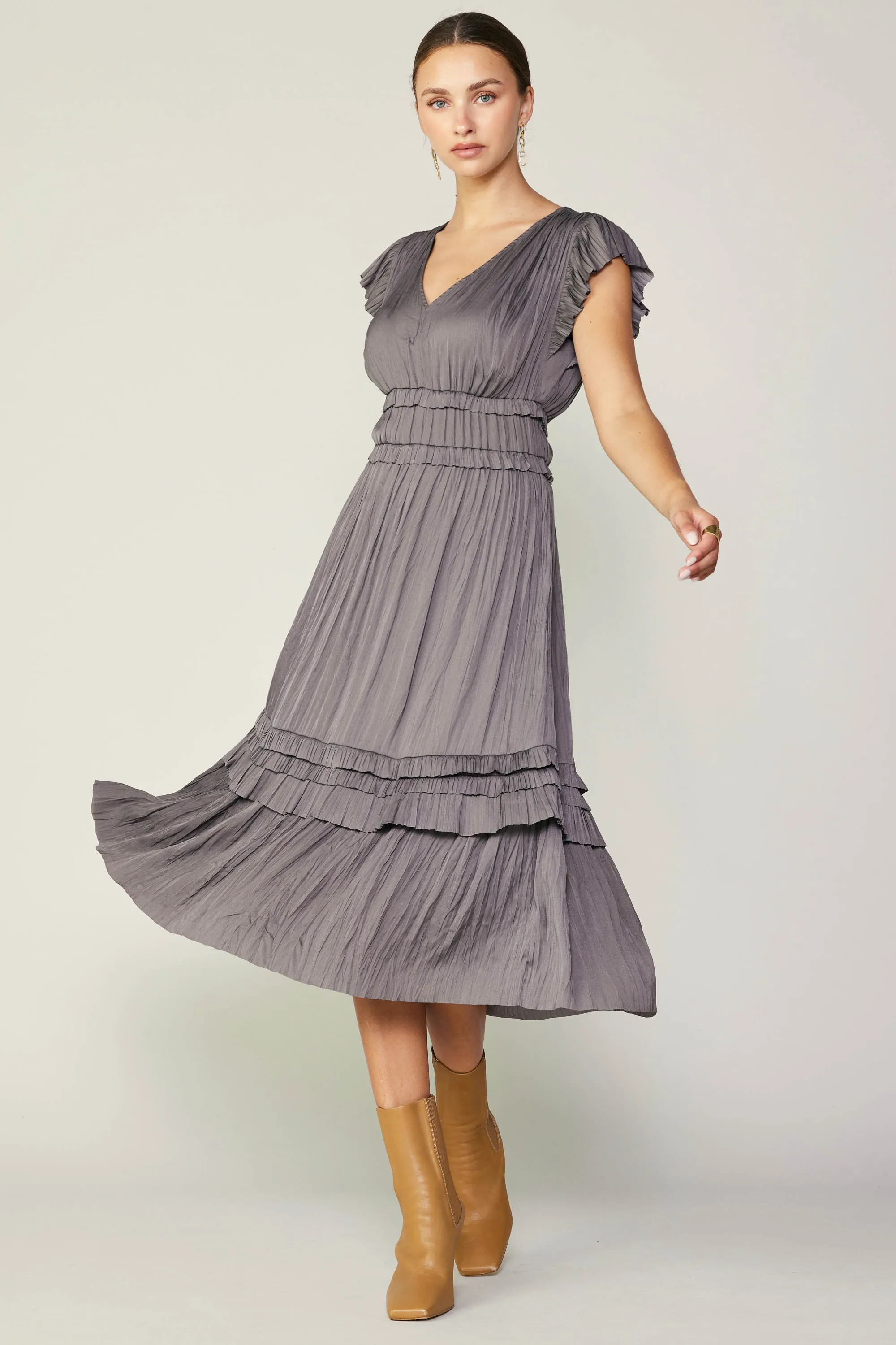 Sereia Pleated Midi Dress sold by Current Air product image thumbnail 5