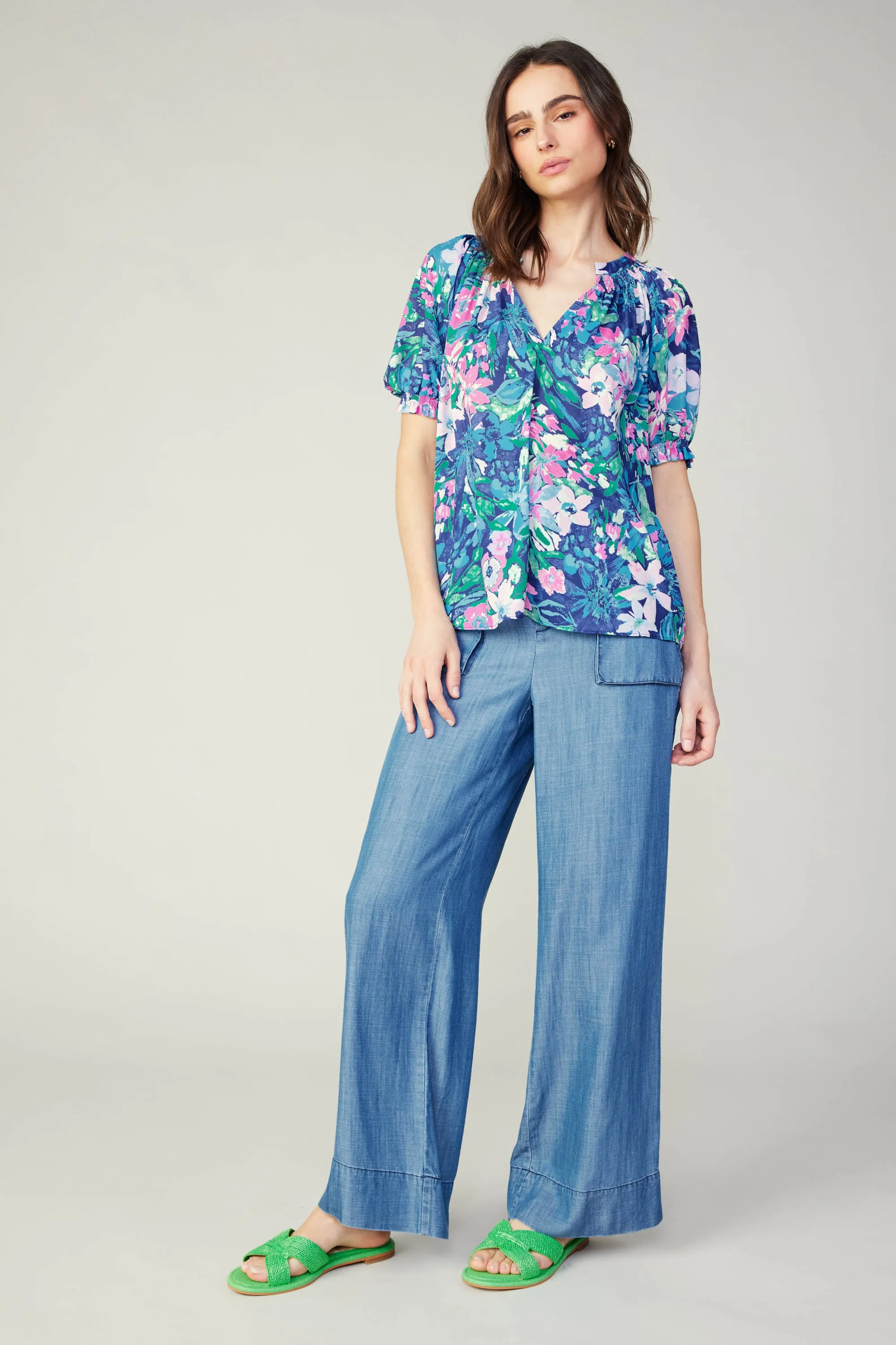 Painterly Floral Top sold by Current Air product image thumbnail 4