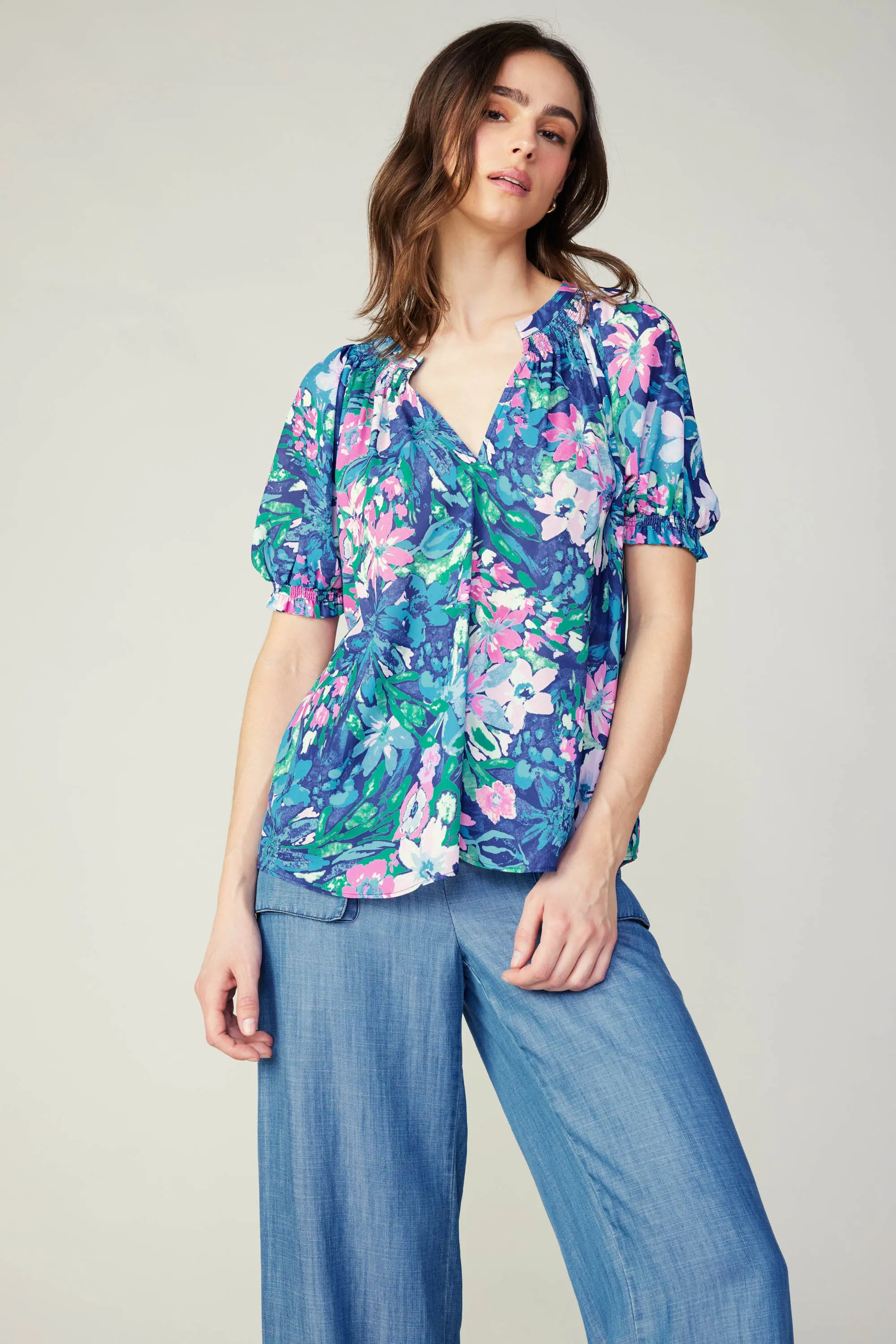 Painterly Floral Top sold by Current Air product image thumbnail 3