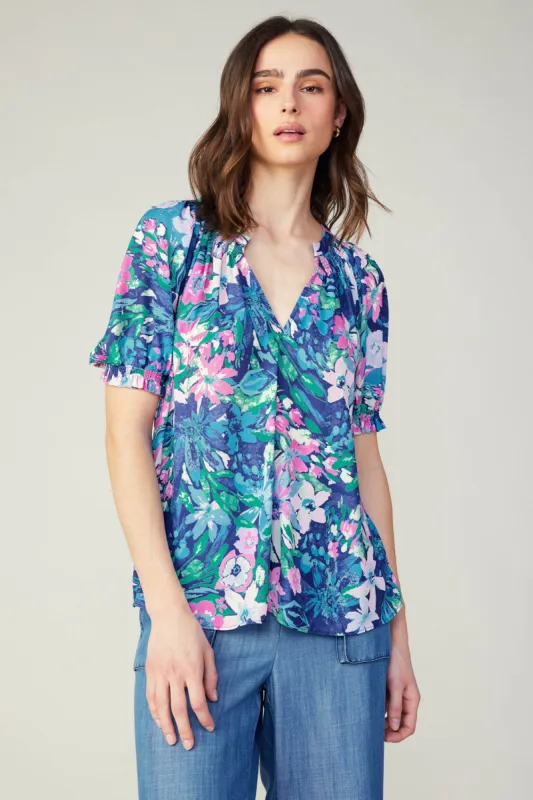 Painterly Floral Top sold by Current Air