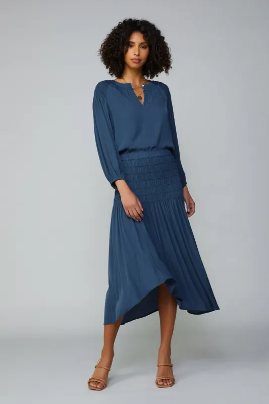 Smocked Waist Midi Skirt sold by Current Air