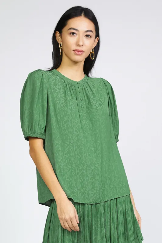 Roundneck Placket Blouse sold by Current Air