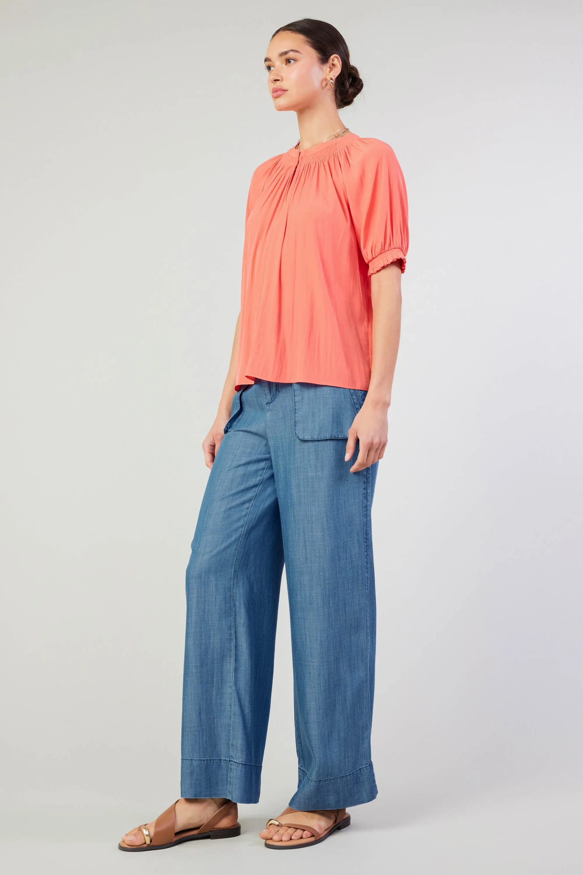 Gathered Yoke Blouse sold by Current Air product image thumbnail 3