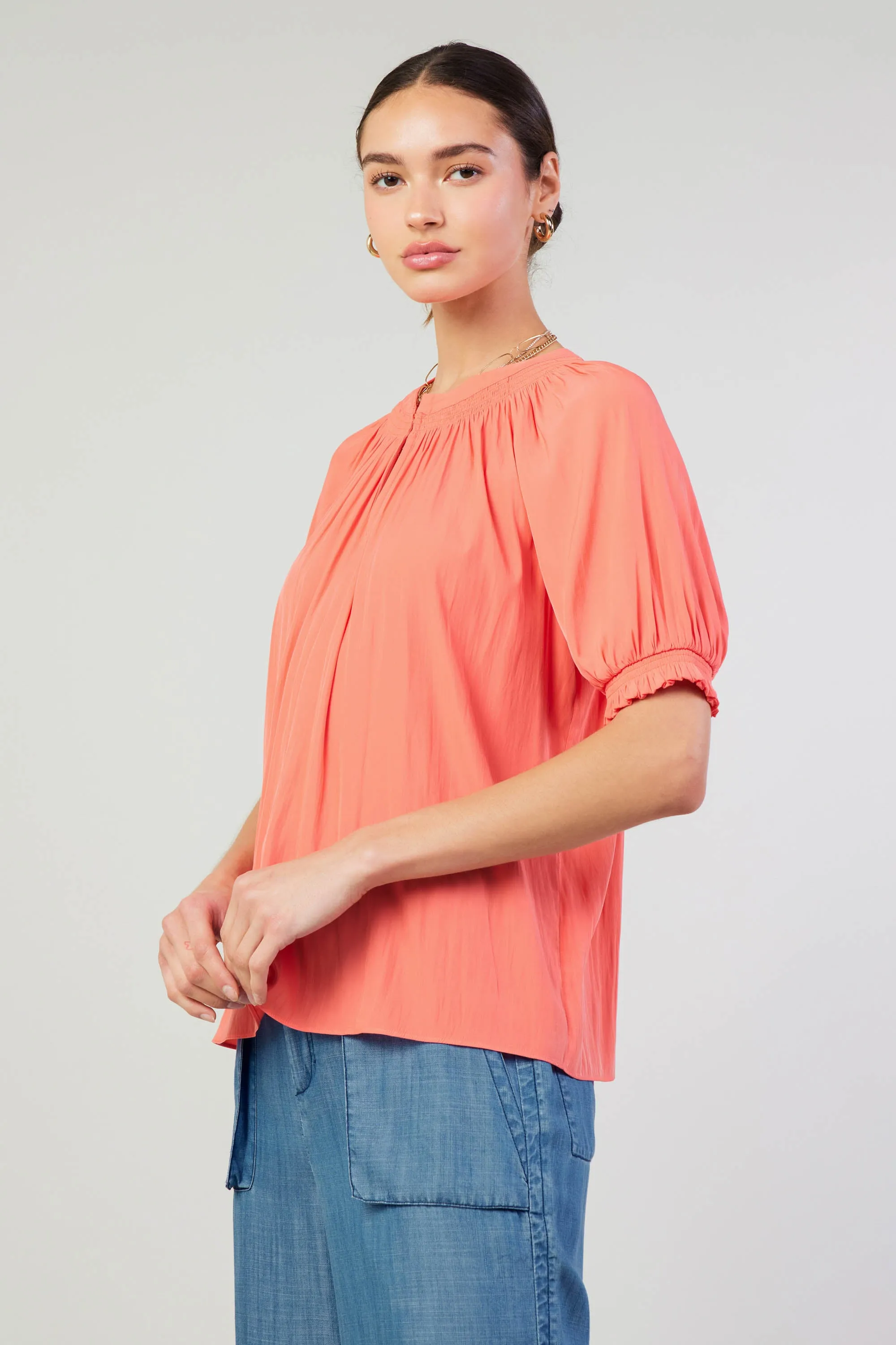 Gathered Yoke Blouse sold by Current Air product image thumbnail 5