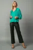 Ruffled Pleated Sleeve Blouse sold by Current Air