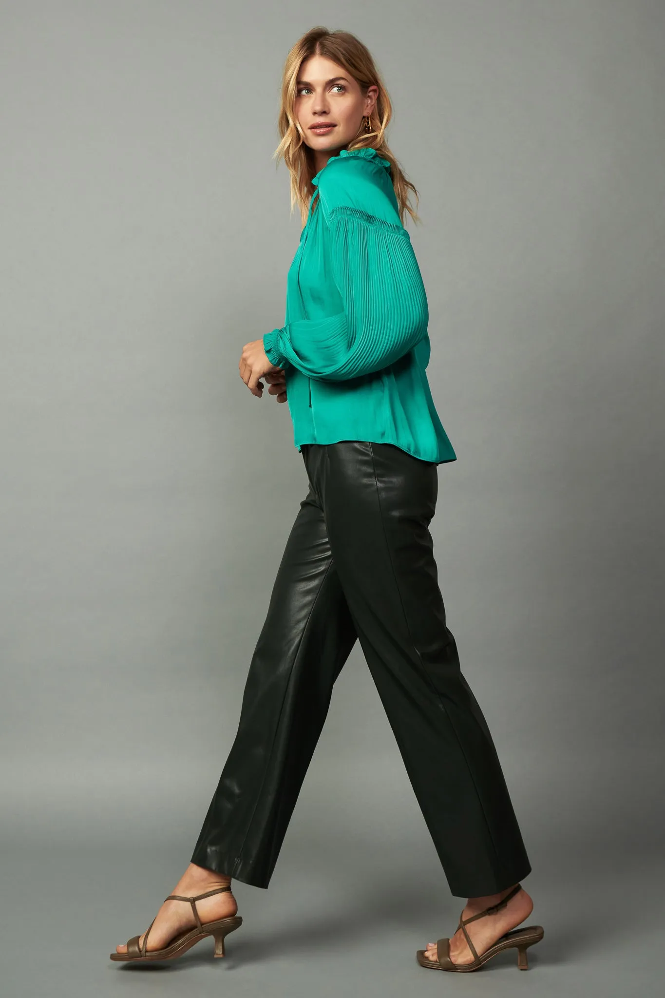 Ruffled Pleated Sleeve Blouse sold by Current Air product image thumbnail 3