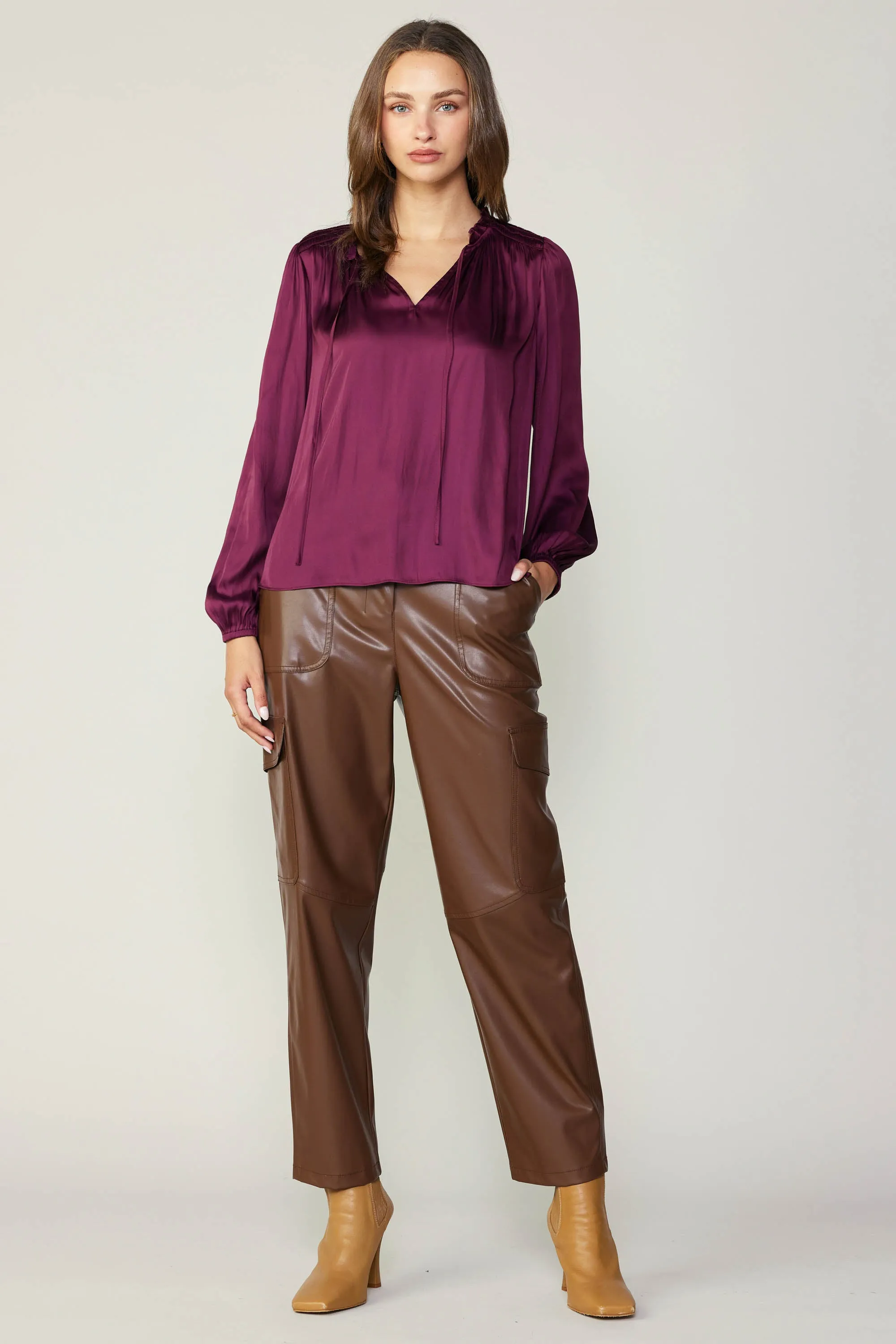 Smocked Yoke Blouse sold by Current Air product image thumbnail 4