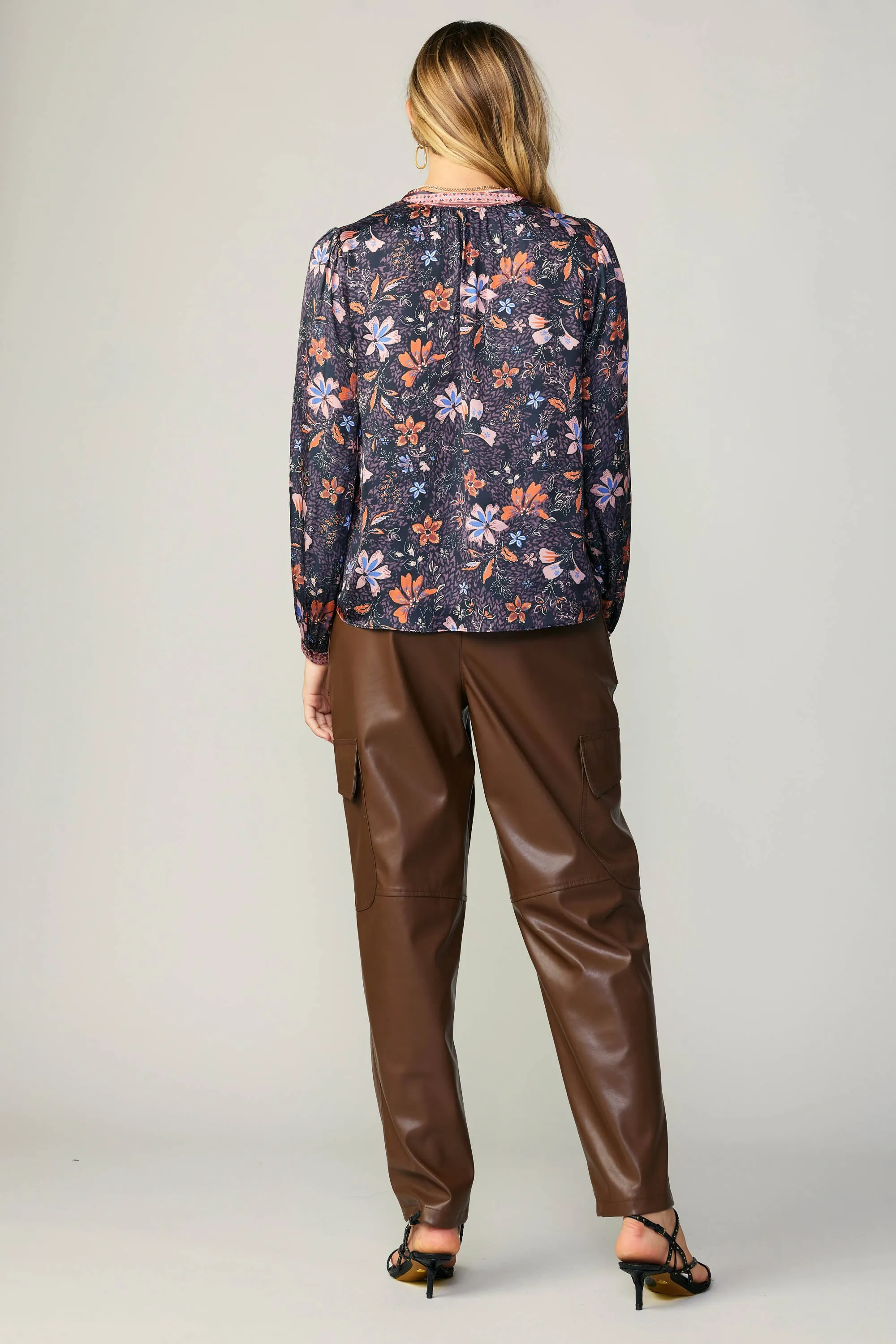 Contrast Stripe Floral Blouse sold by Current Air product image thumbnail 4