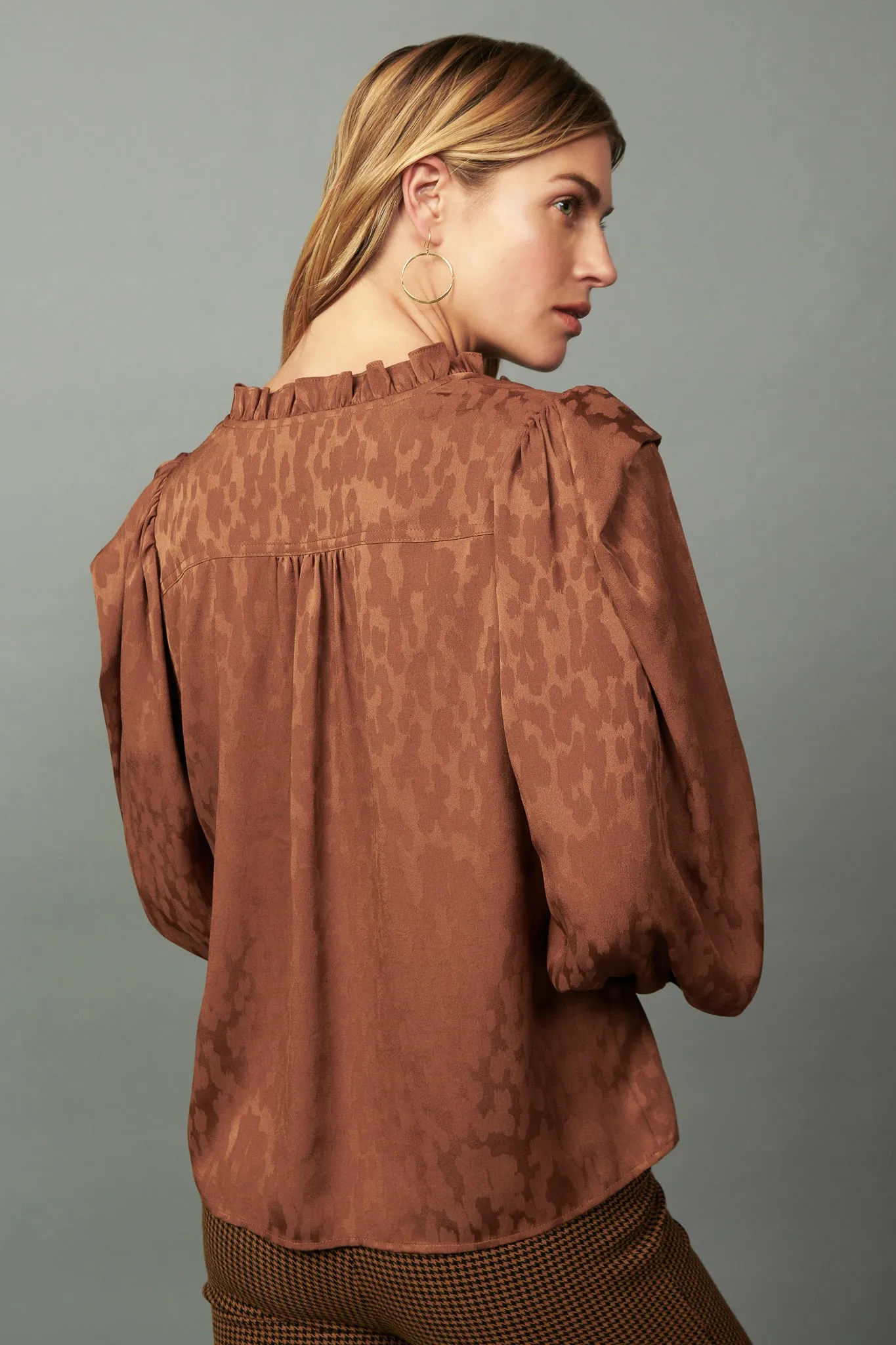 Autumn Puff Sleeve Blouse sold by Current Air product image thumbnail 3