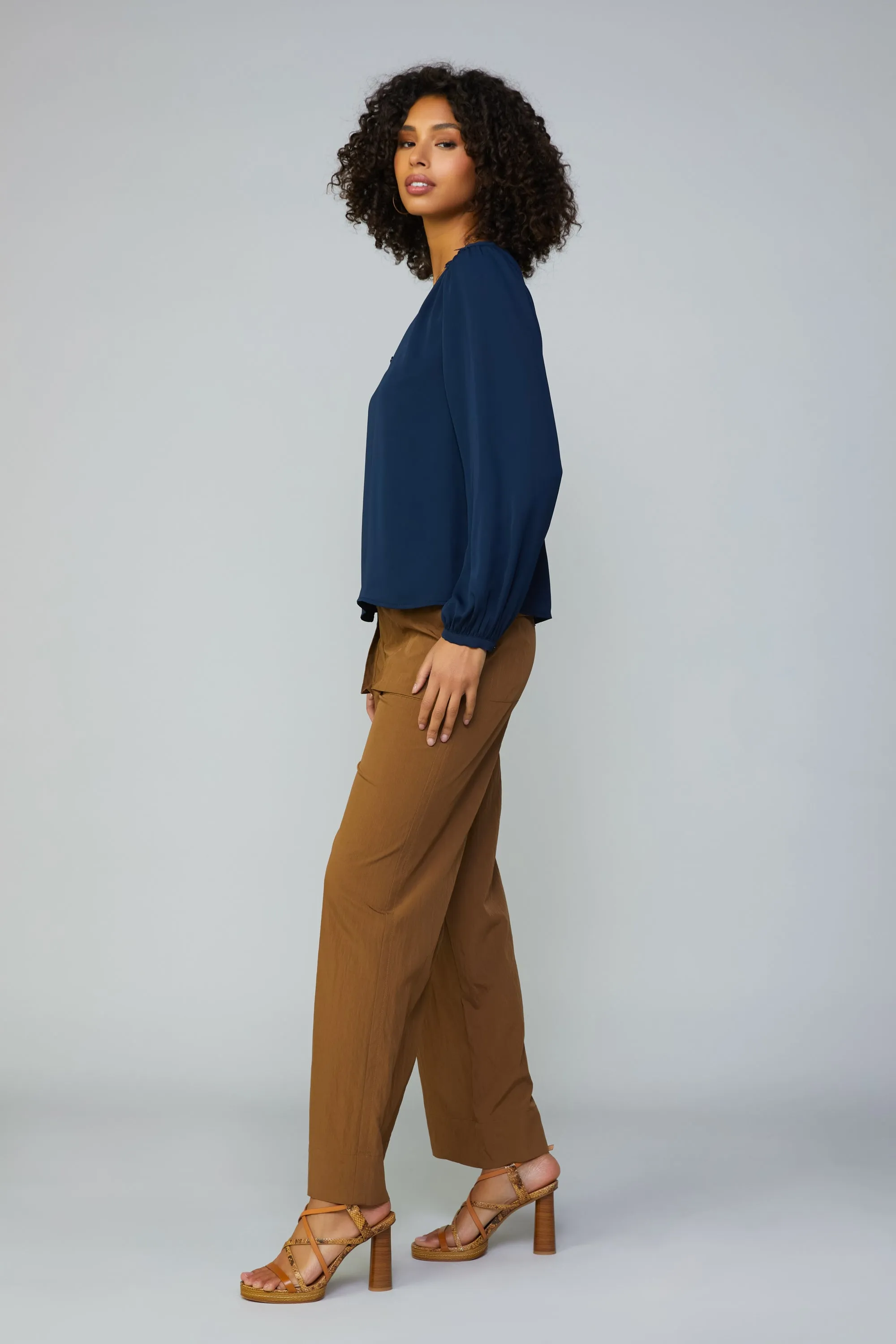 Lace Trim Blouse sold by Current Air product image thumbnail 4