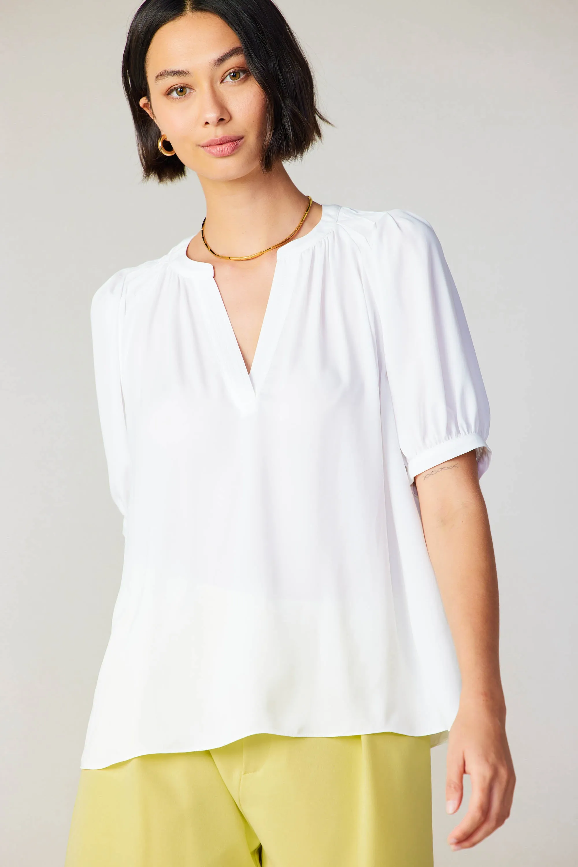 Classic V Neck Blouse sold by Current Air product image thumbnail 4