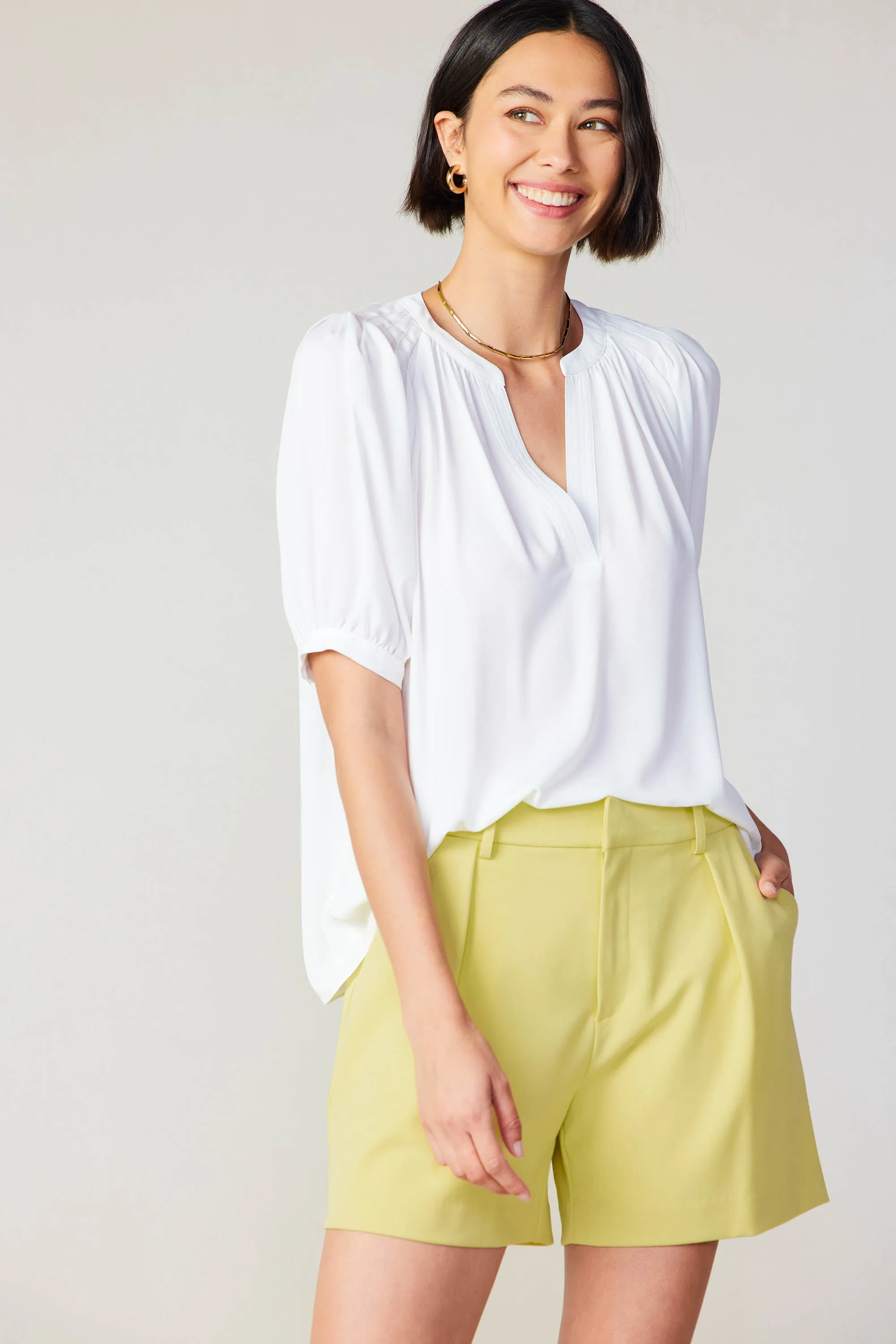 Classic V Neck Blouse sold by Current Air product image thumbnail 3