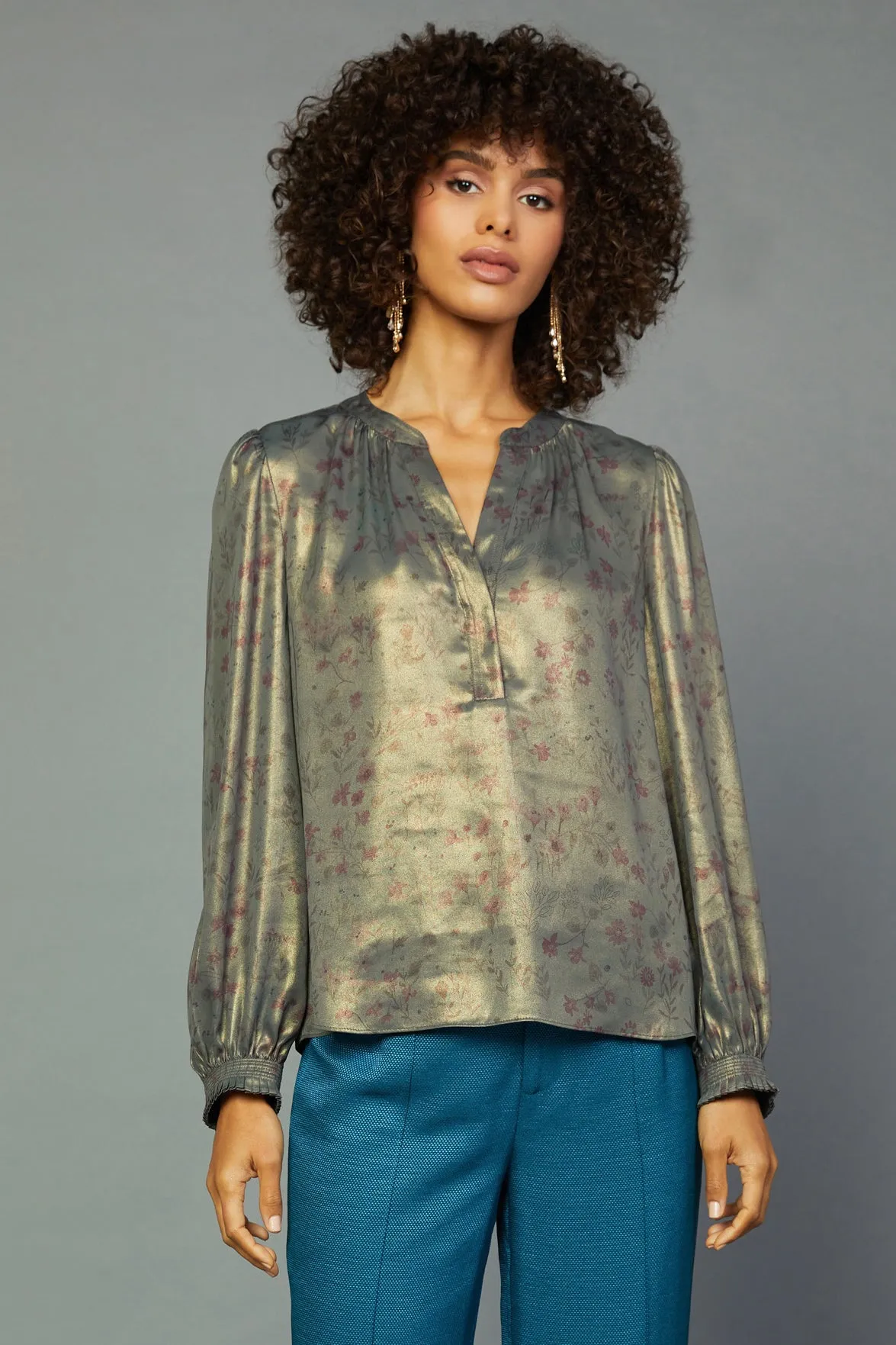 Metallic Foil Blouse sold by Current Air