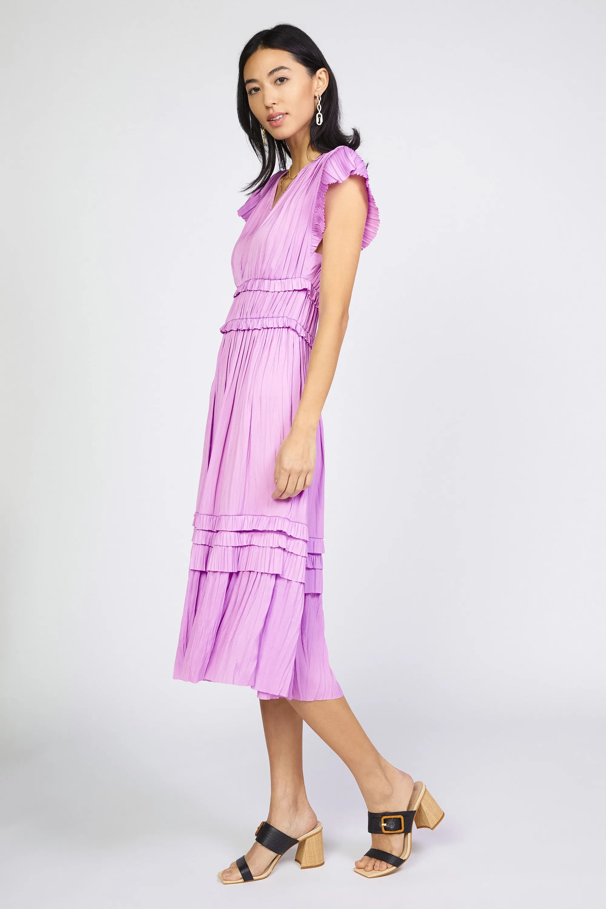 Sereia Pleated Midi Dress sold by Current Air product image thumbnail 3