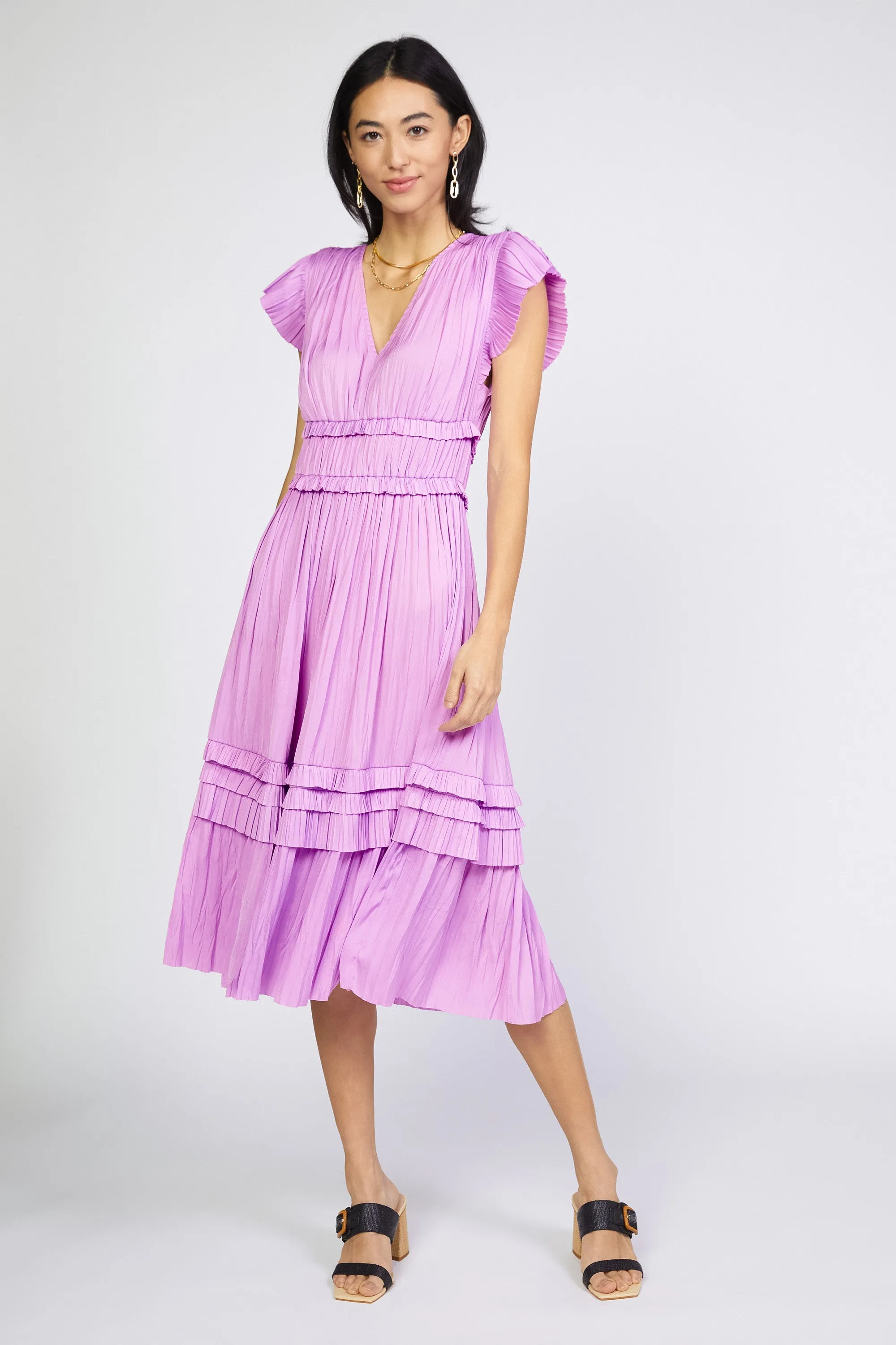 Sereia Pleated Midi Dress sold by Current Air