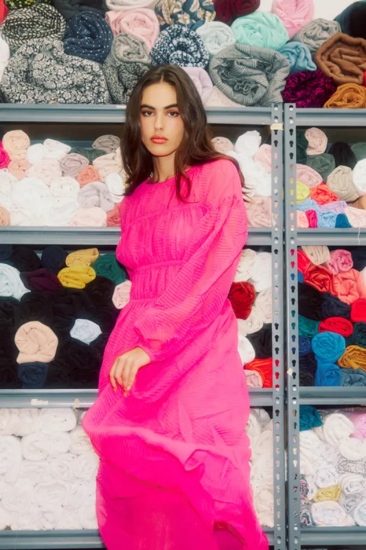 Chiffon Textured Pleat Dress sold by Current Air