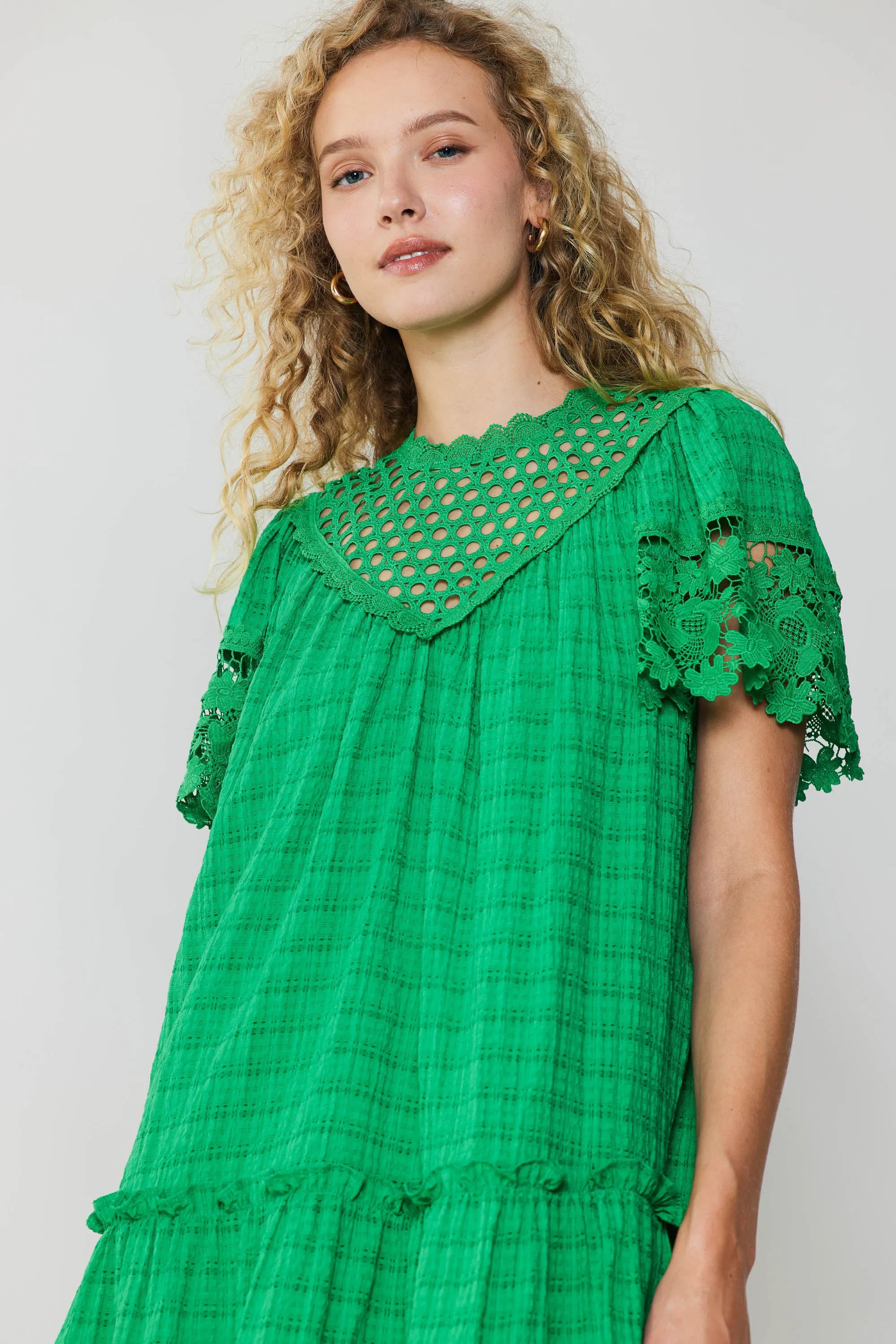 Lace Sleeve Mini Dress sold by Current Air product image thumbnail 4