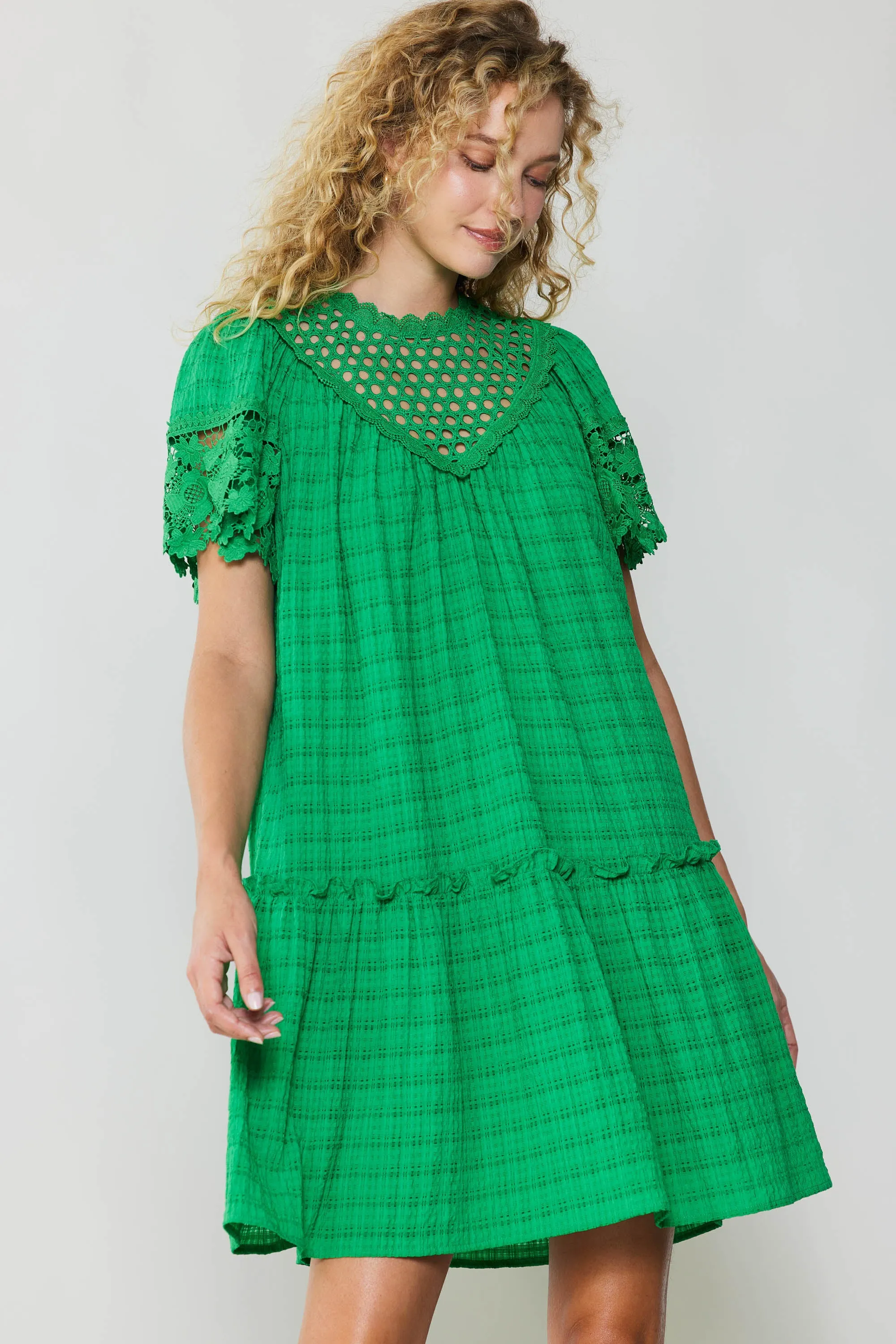 Lace Sleeve Mini Dress sold by Current Air product image thumbnail 2